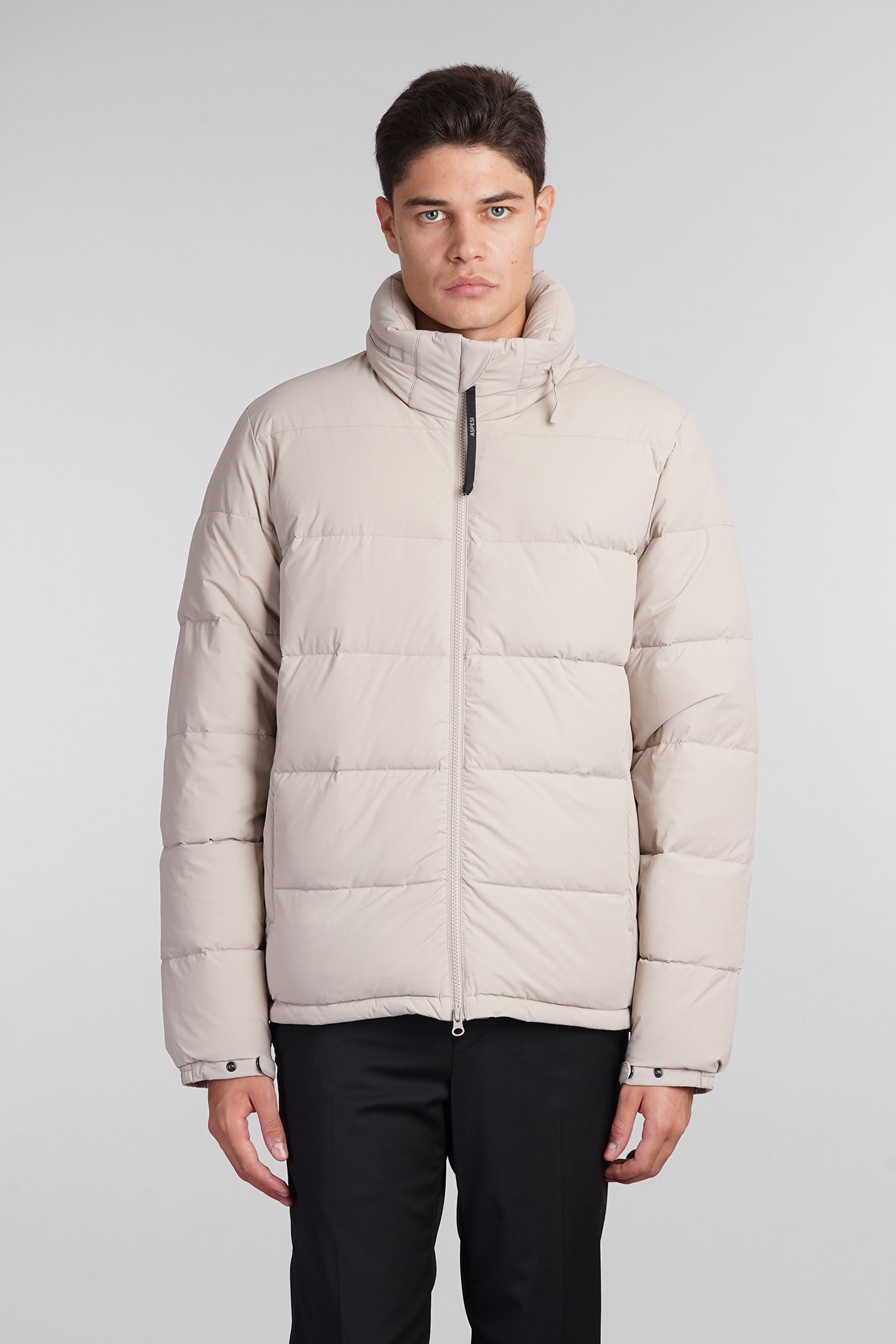 Pocoelastico Re Puffer In Beige Polyamide