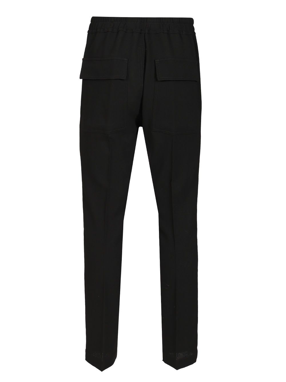 Rick Owens Wool Trousers With Drawstring In Black