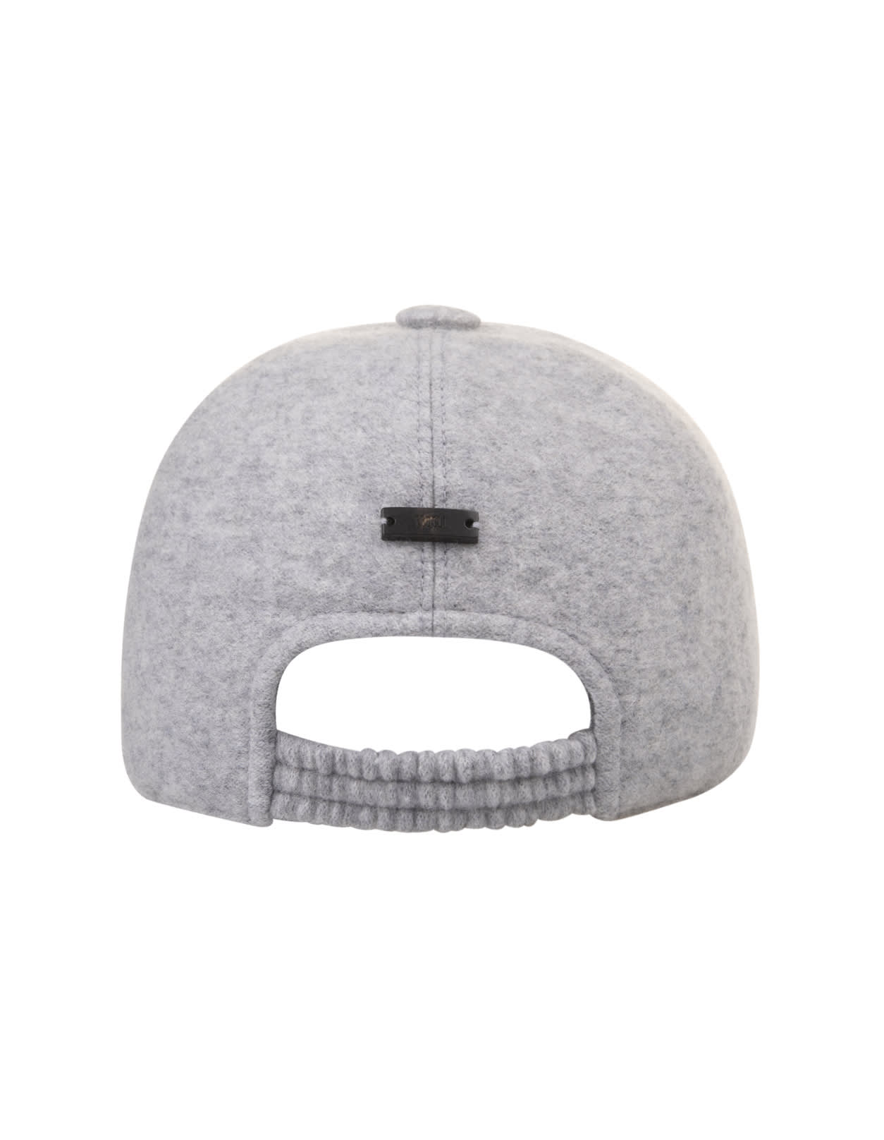 Shop Fedeli Grey Cashmere Felt Baseball Hat