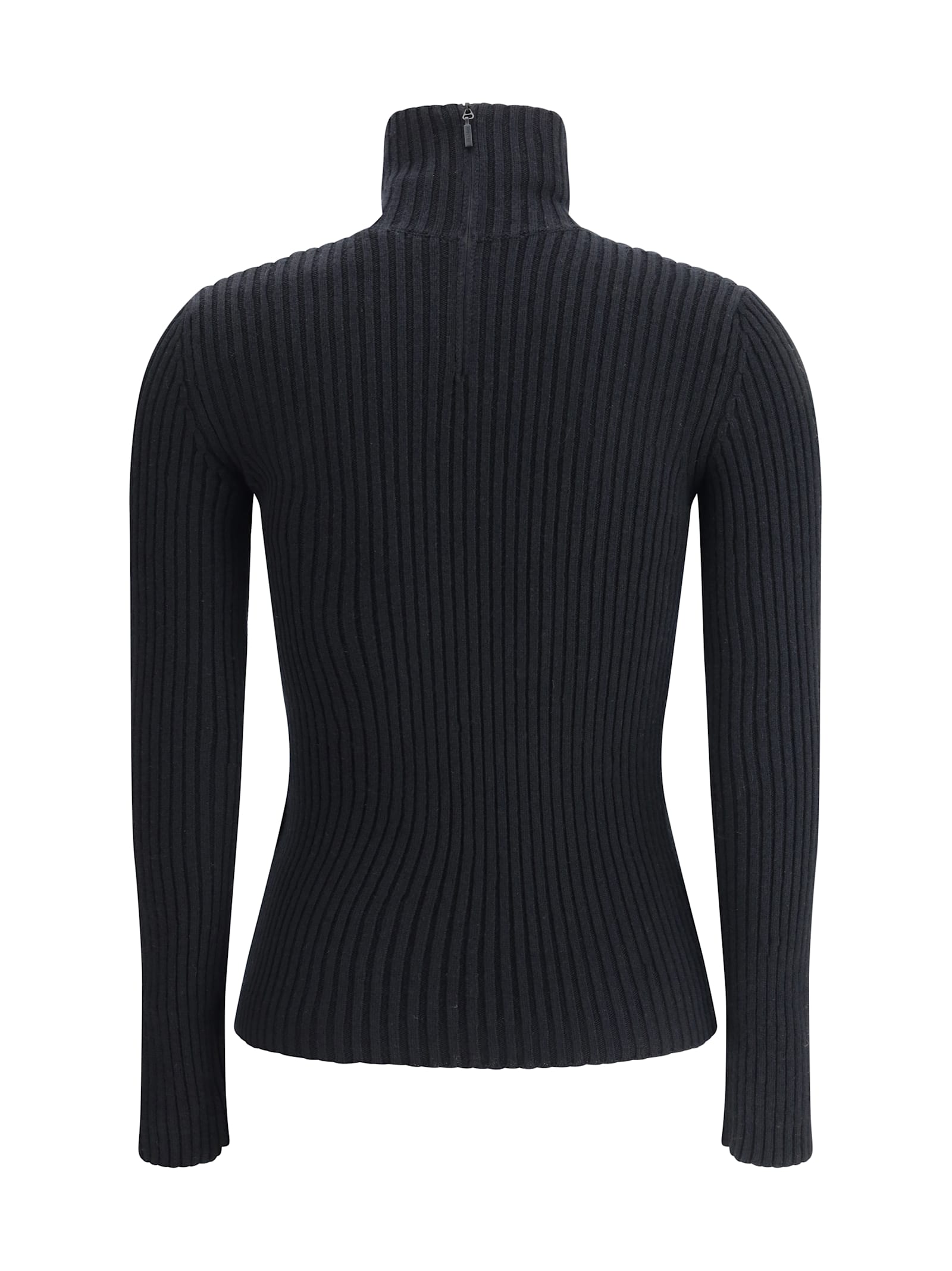 Max Mara Ribbed Long-sleeve T-shirt In Blue