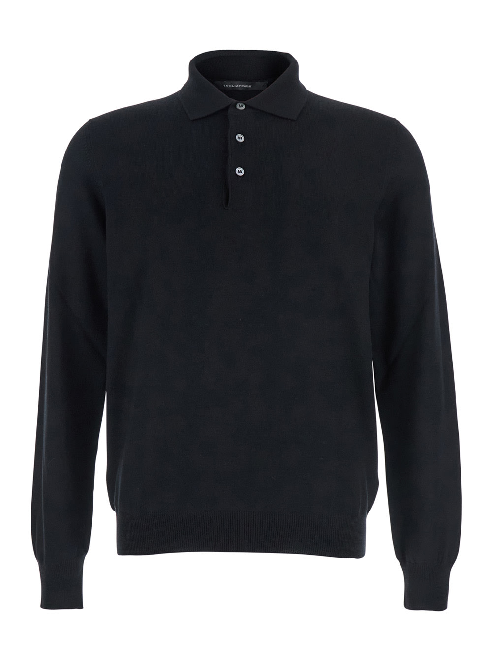 Tagliatore Merinos Polo Manica Lunga In Black