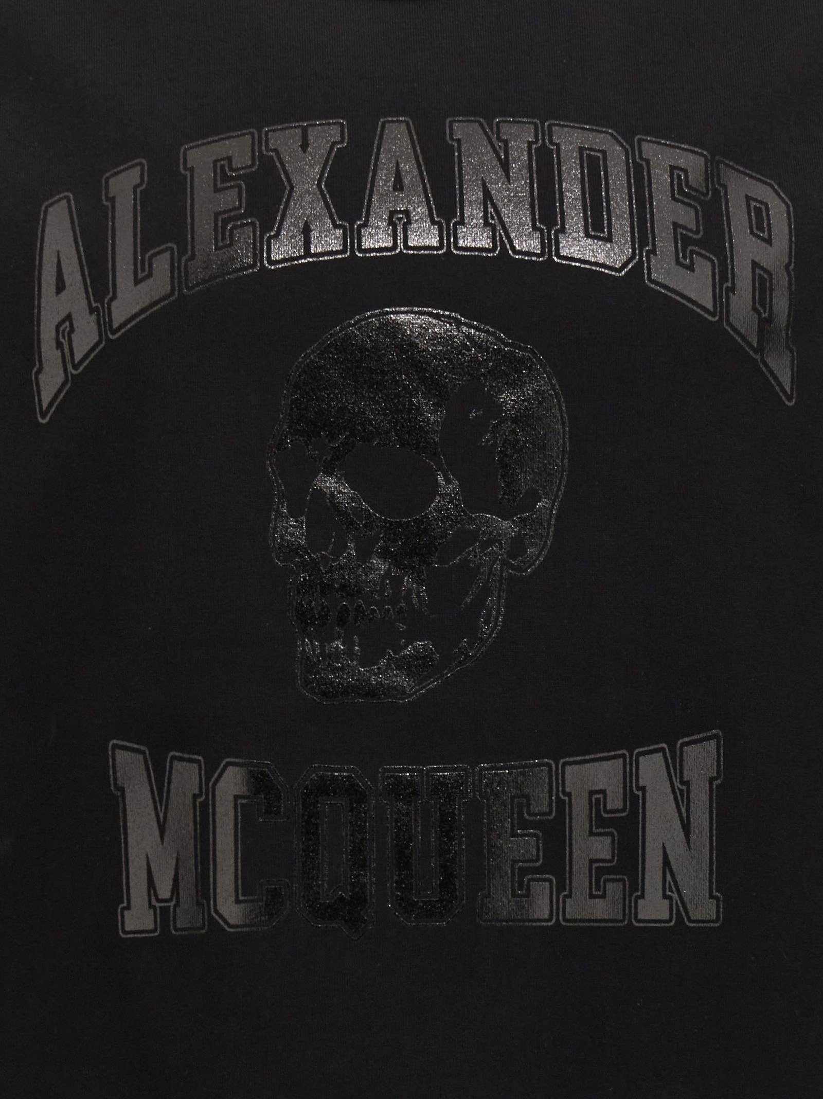 Shop Alexander Mcqueen Logo Print T-shirt In Black