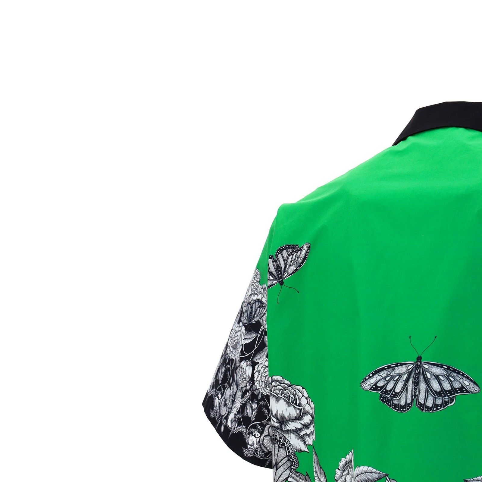 Shop Valentino Floral Printed Shirt In Green