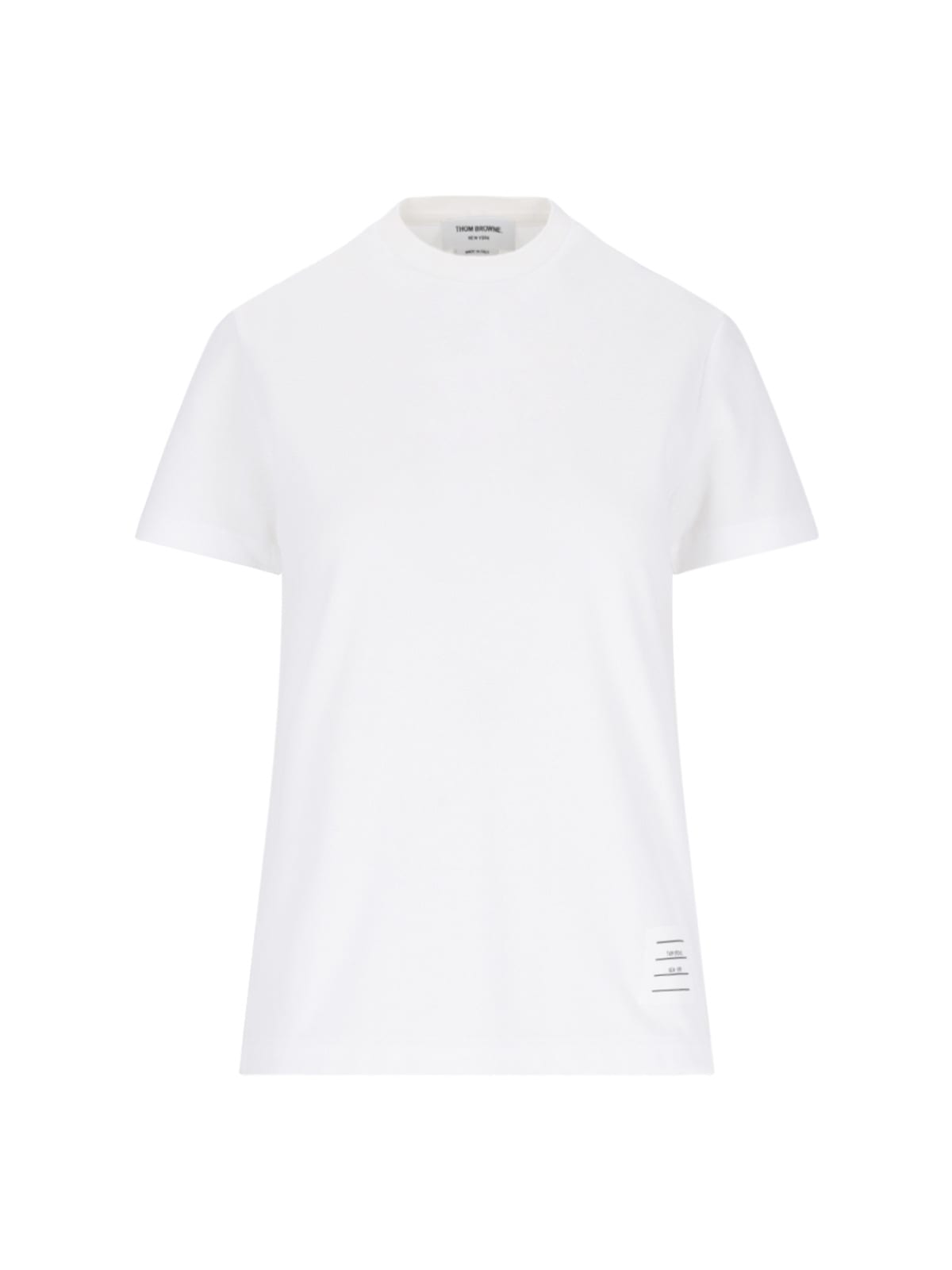 Shop Thom Browne - Striped Band T-shirt In White