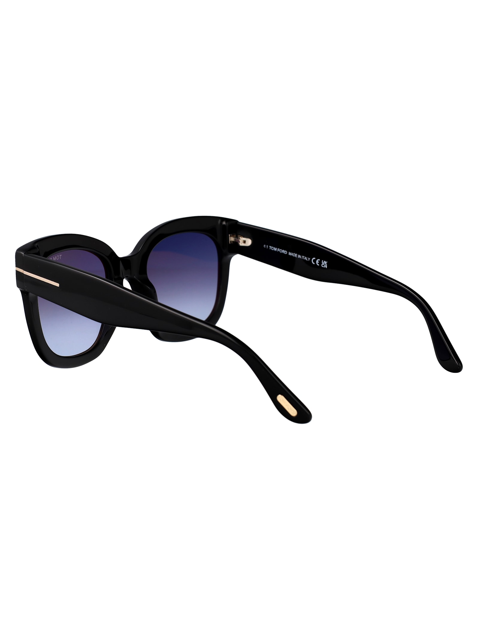 Tom Ford Geometric Frame Sunglasses In Black