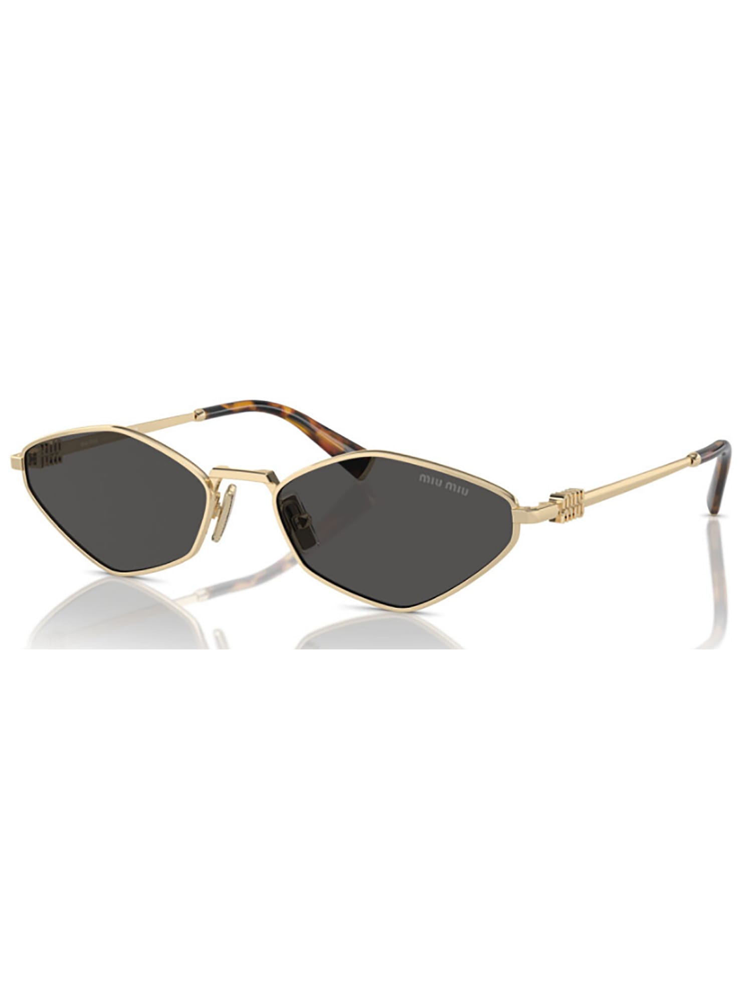 Miu Miu Mu 56zs Pale Gold Sunglasses