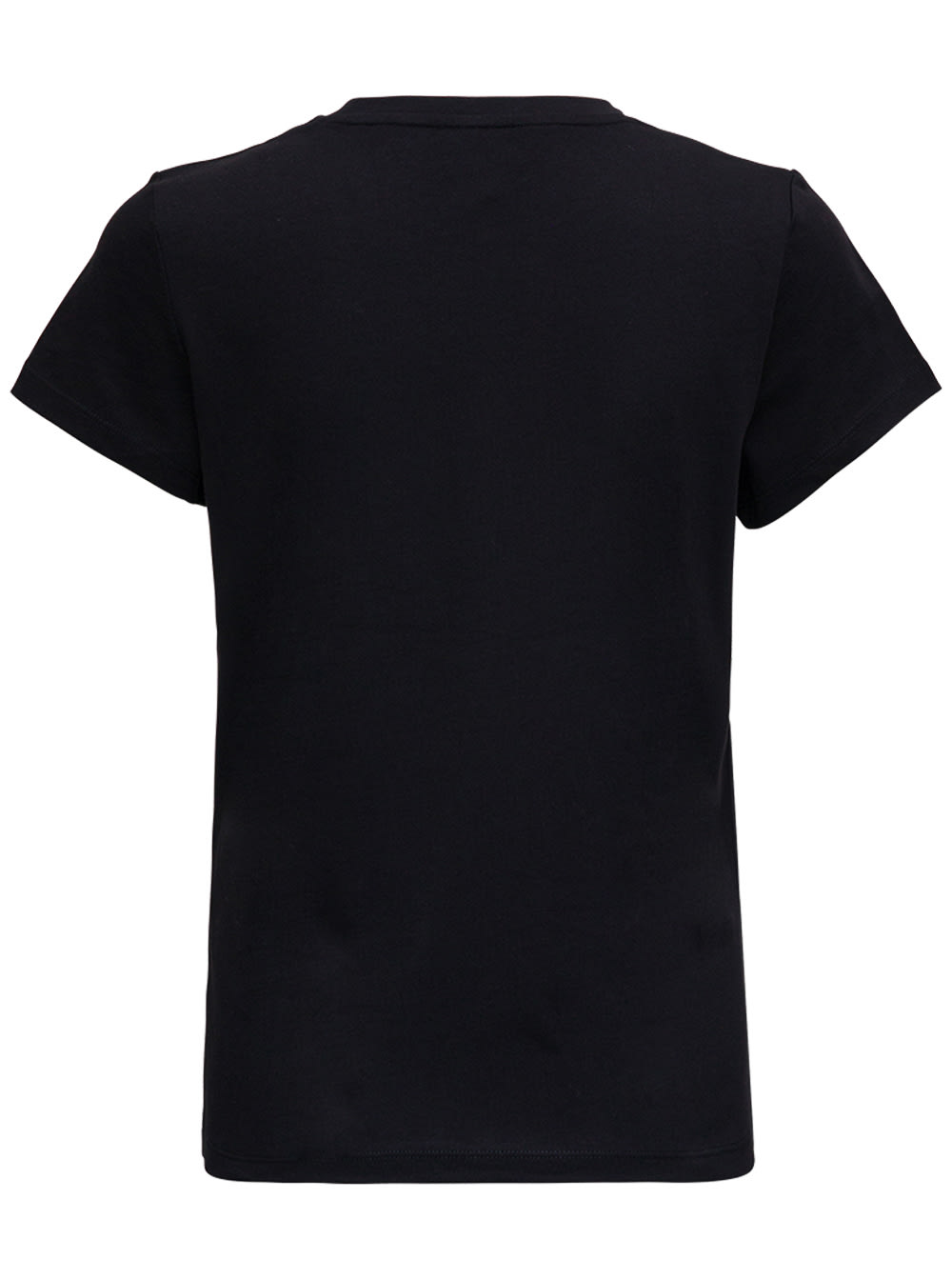Shop Apc Black T-shirt With Logo Print In Cotton Woman