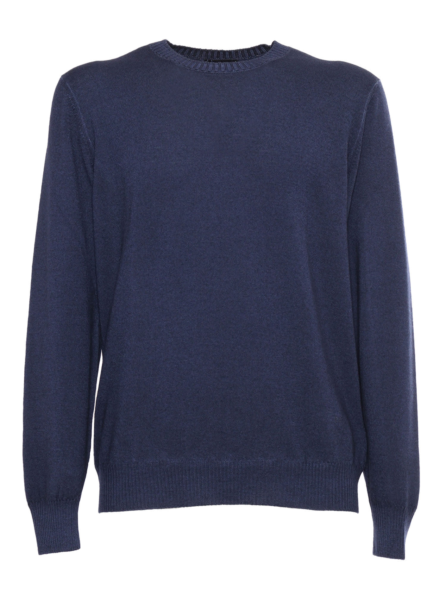 Shop Fay Rounded Sweater In Blue