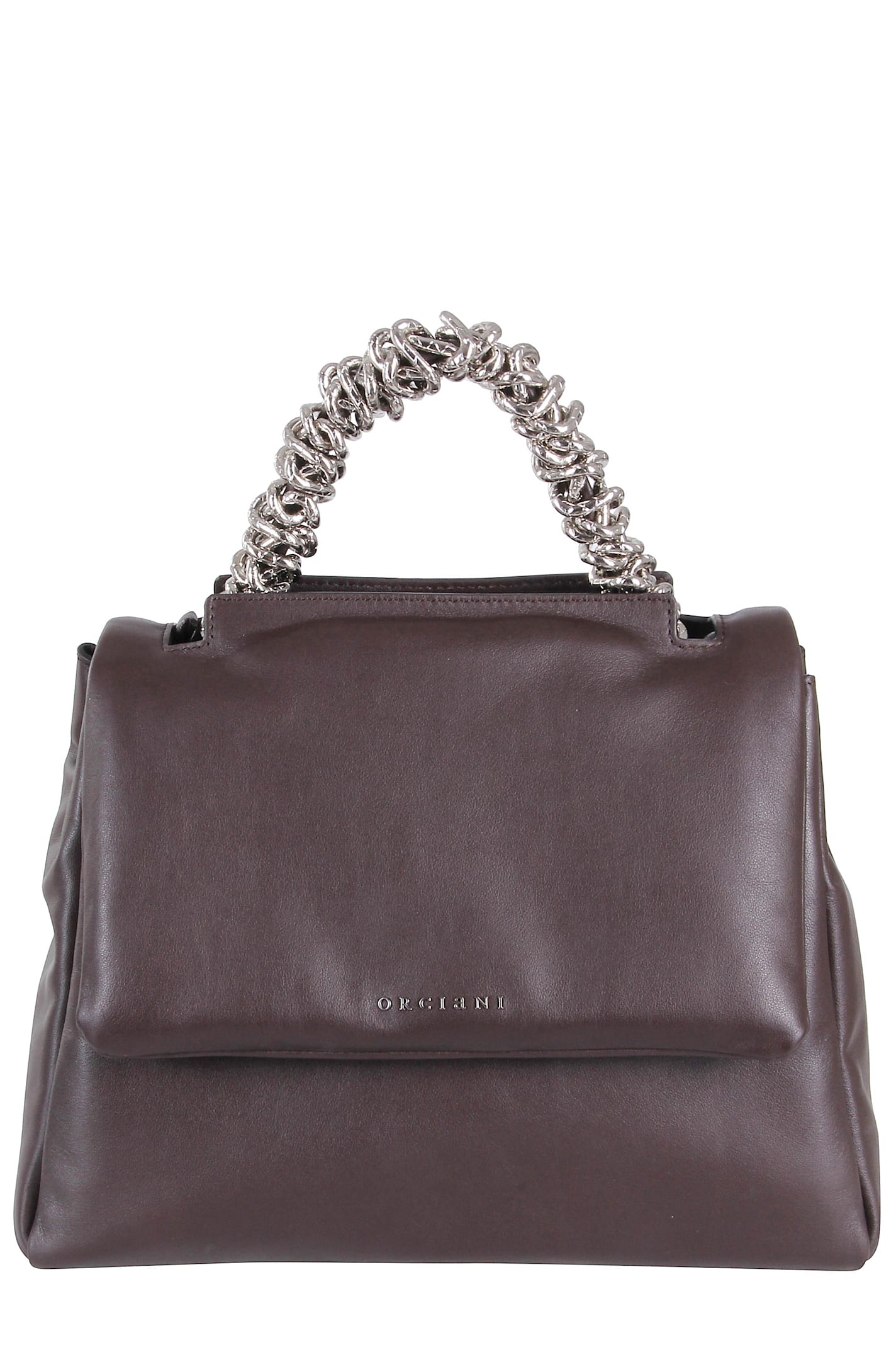 Orciani Borsa Sveva Nappa Bold A Spalla In Brown