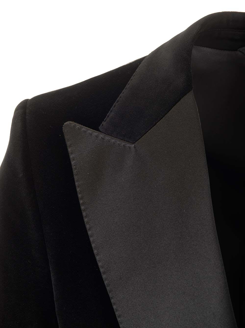 Shop Dolce & Gabbana Velvet Tuxedo Jacket In Black