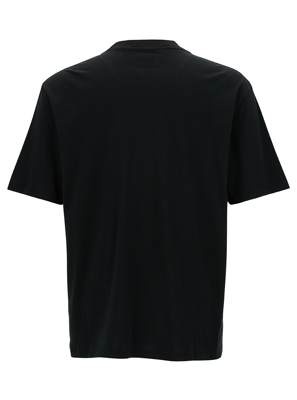 Shop Amiri Black T-shirt With Distressed Arts District Print In Cotton Man