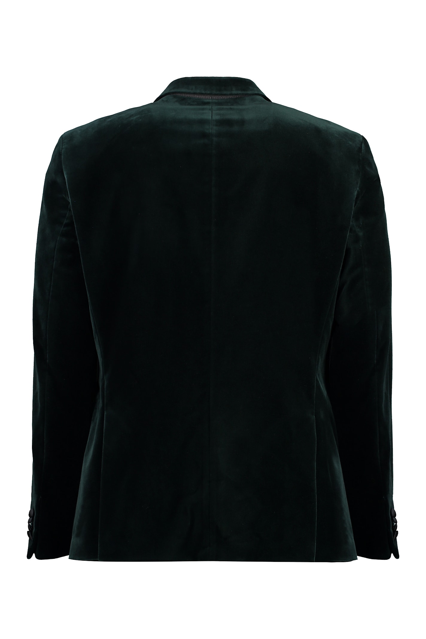 Shop Hugo Boss Single-breasted Velvet Jacket In Green