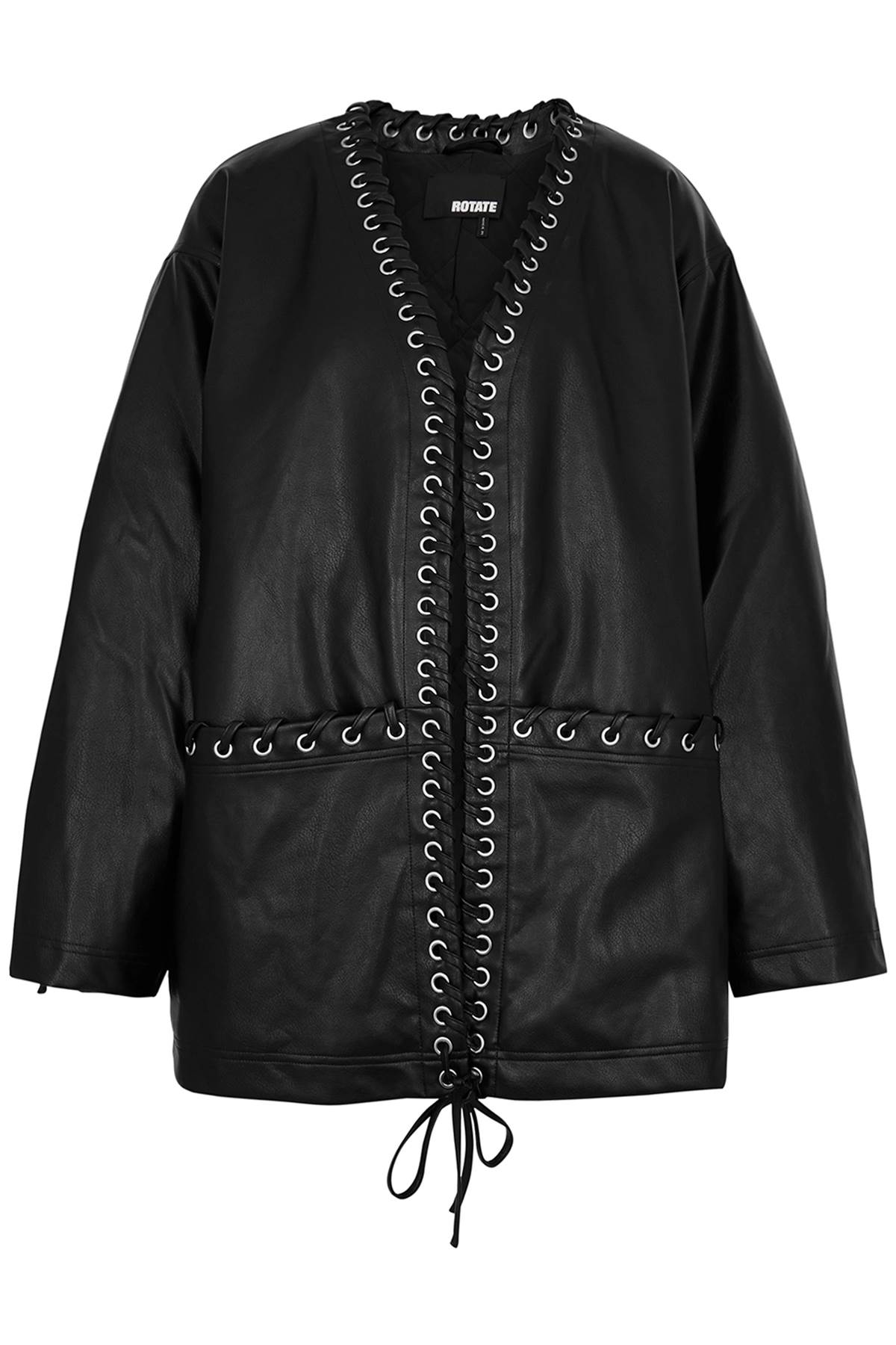 Rotate Birger Christensen Rotate Textured Oversized Jacket In Black (black)