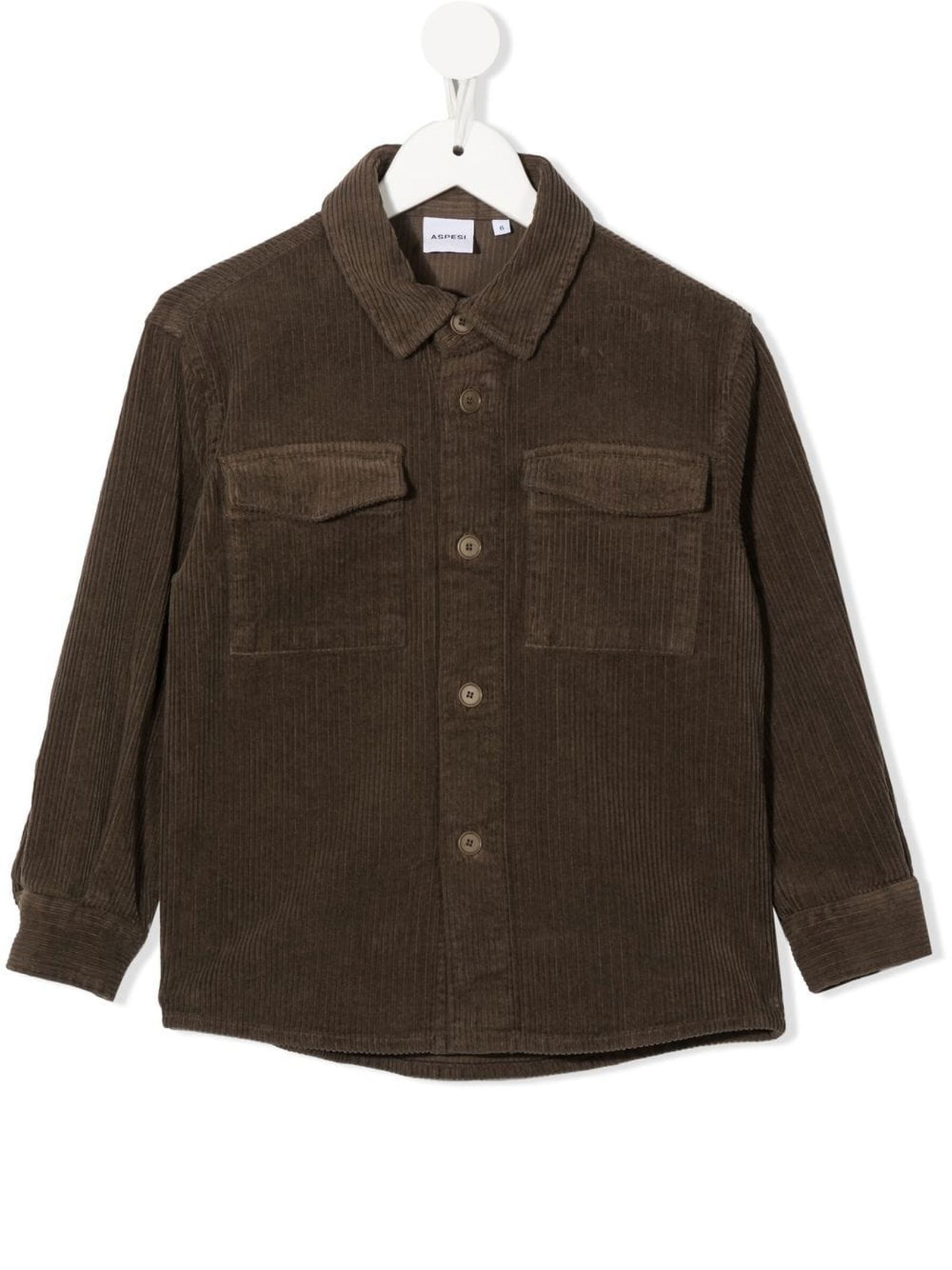 Aspesi Brown Corduroy Shirt
