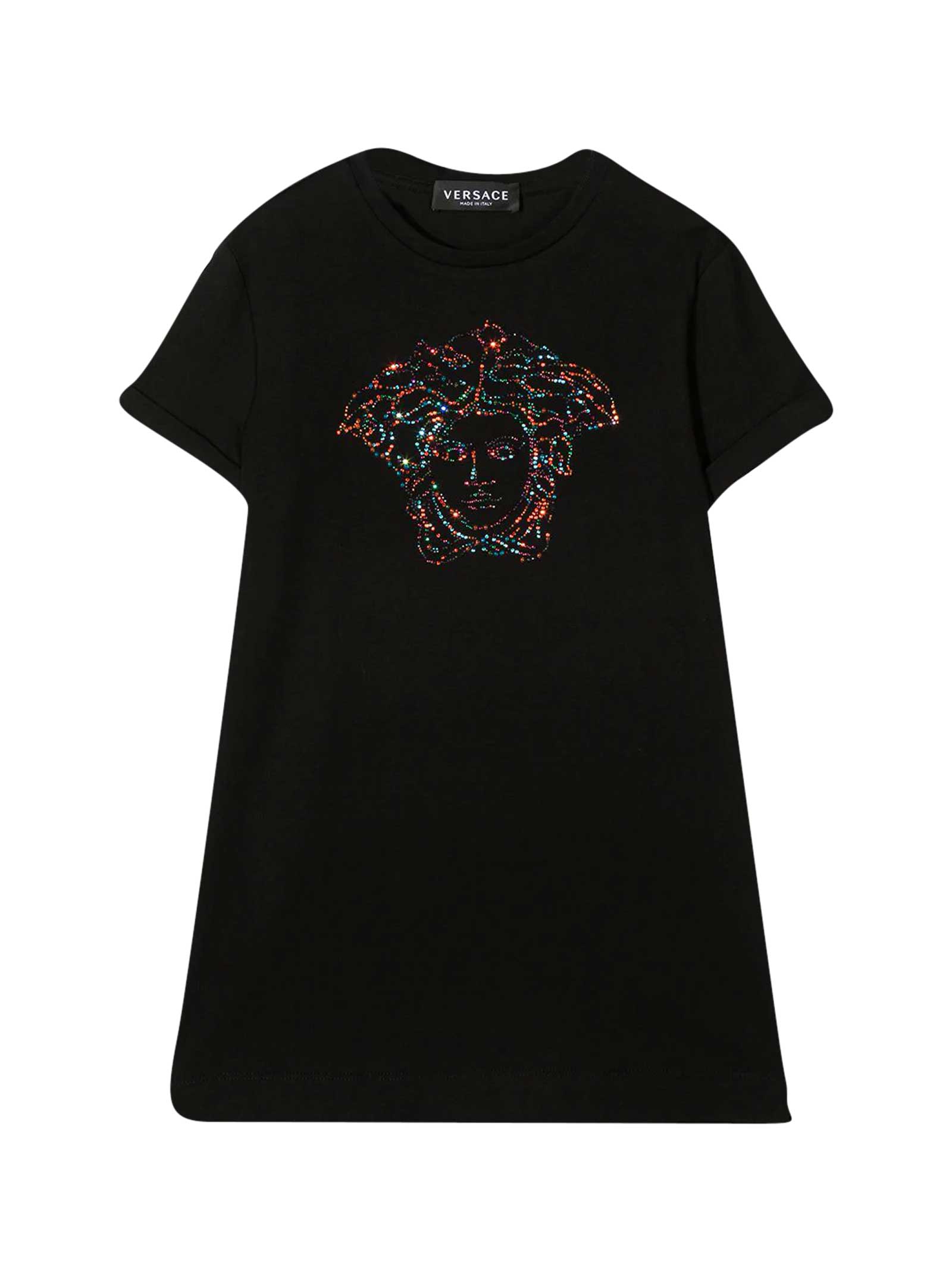 Young Versace Black Dress T-shirt