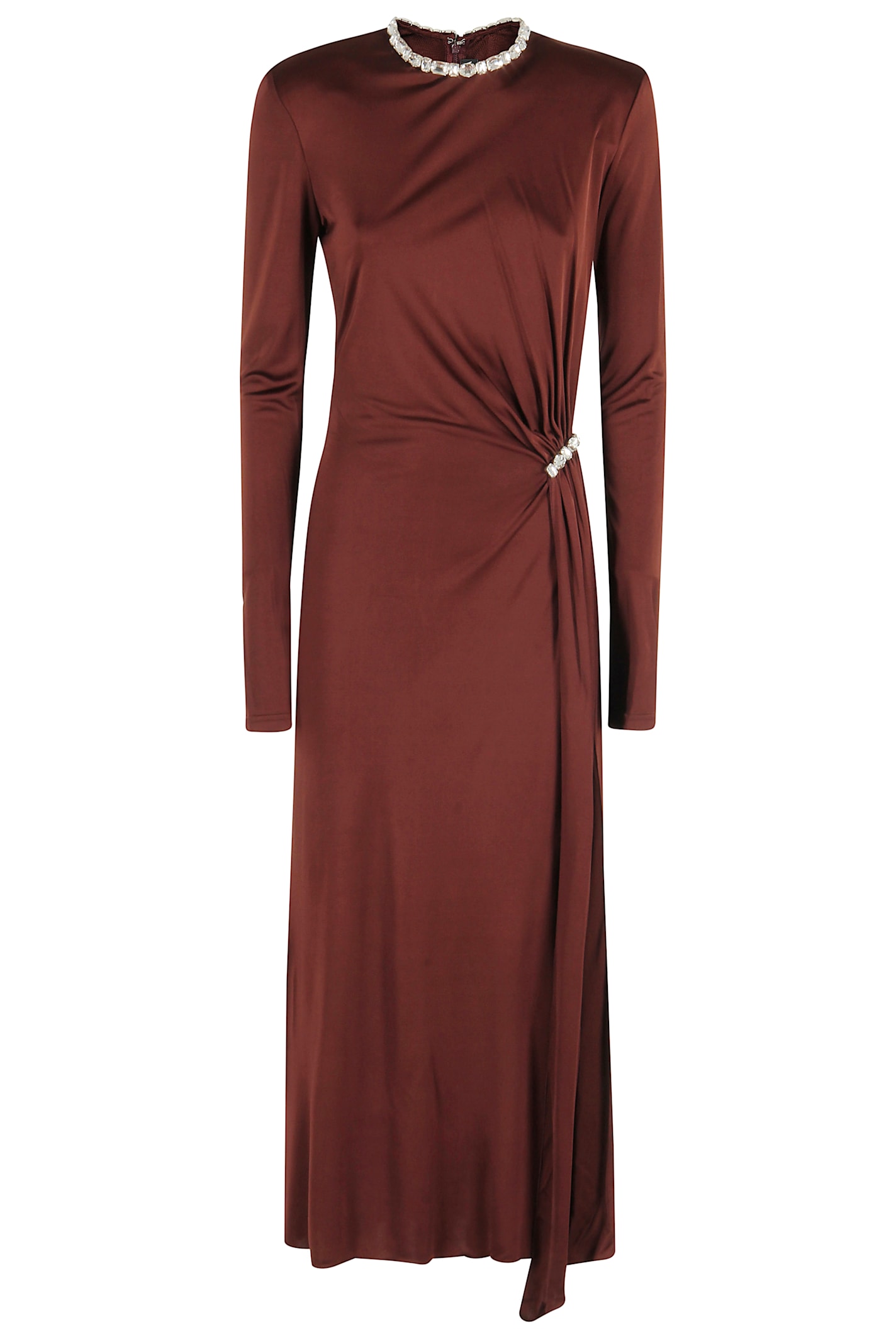 David Koma Long Dress In Burgundy