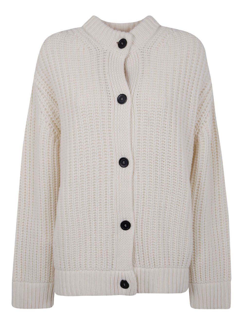 Semicouture Wool Knitted Cardigan In White