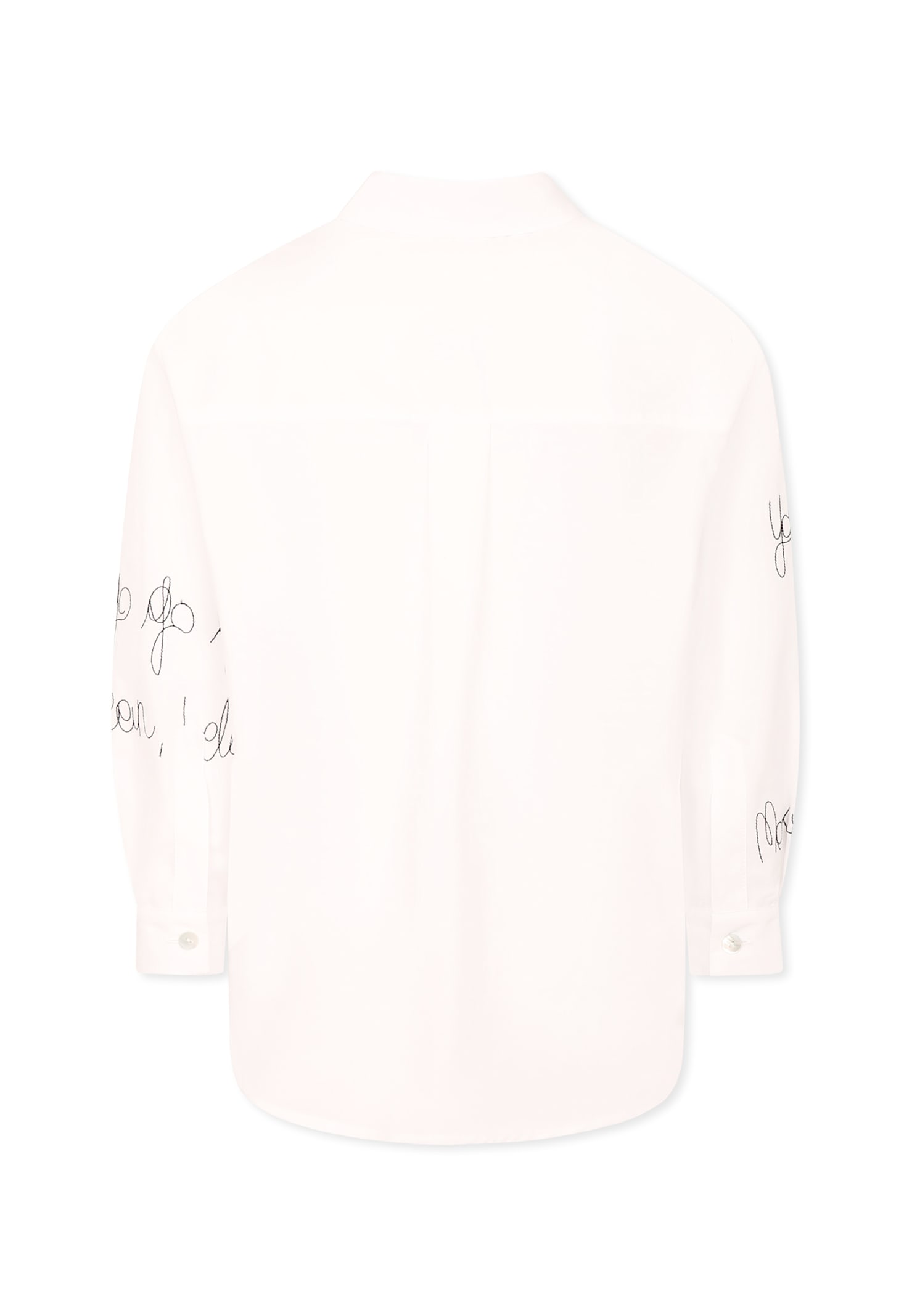Simonetta White Shirt For Irl With Writing In White