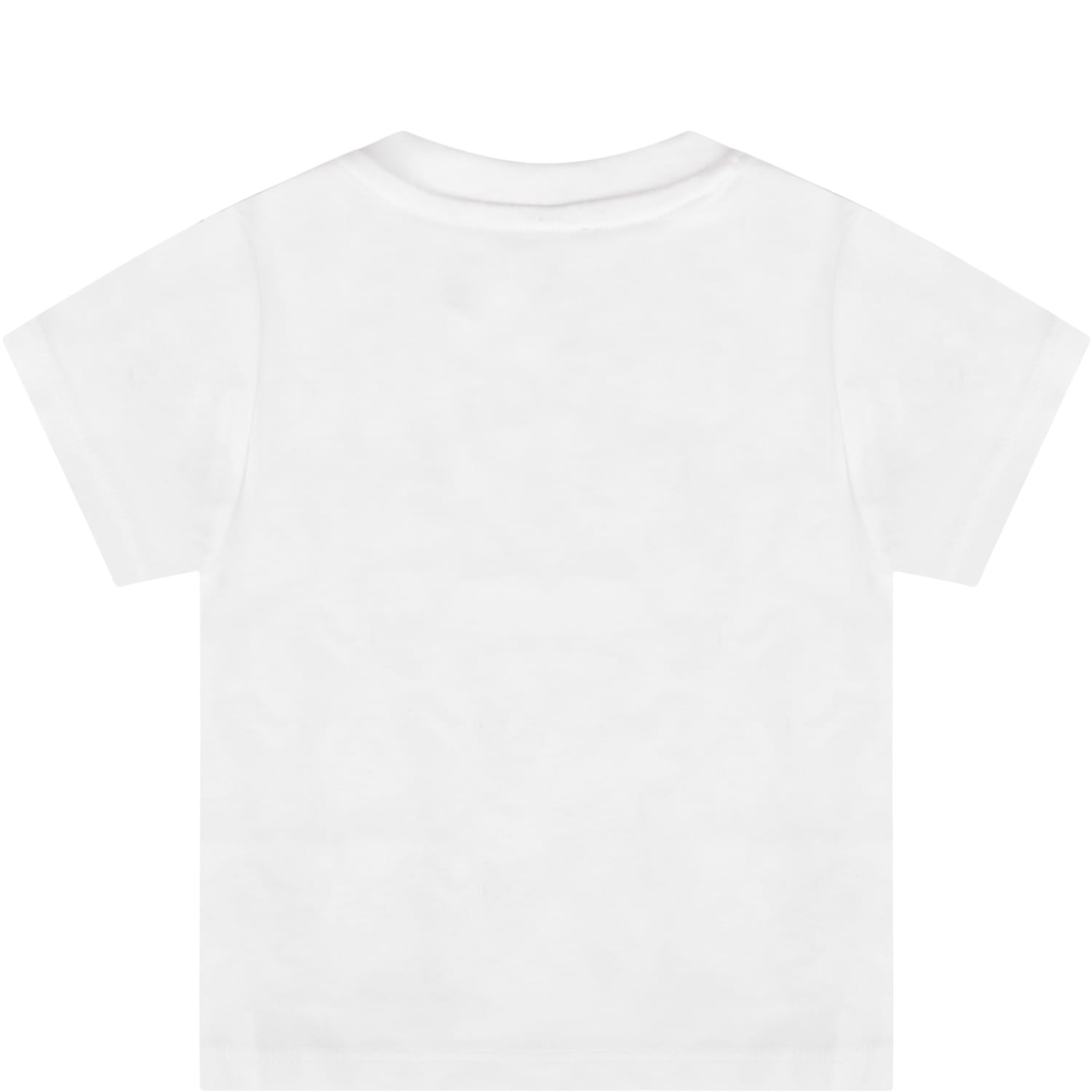 Shop Hugo Boss White T-shirt For Baby Boy With Blue Logo