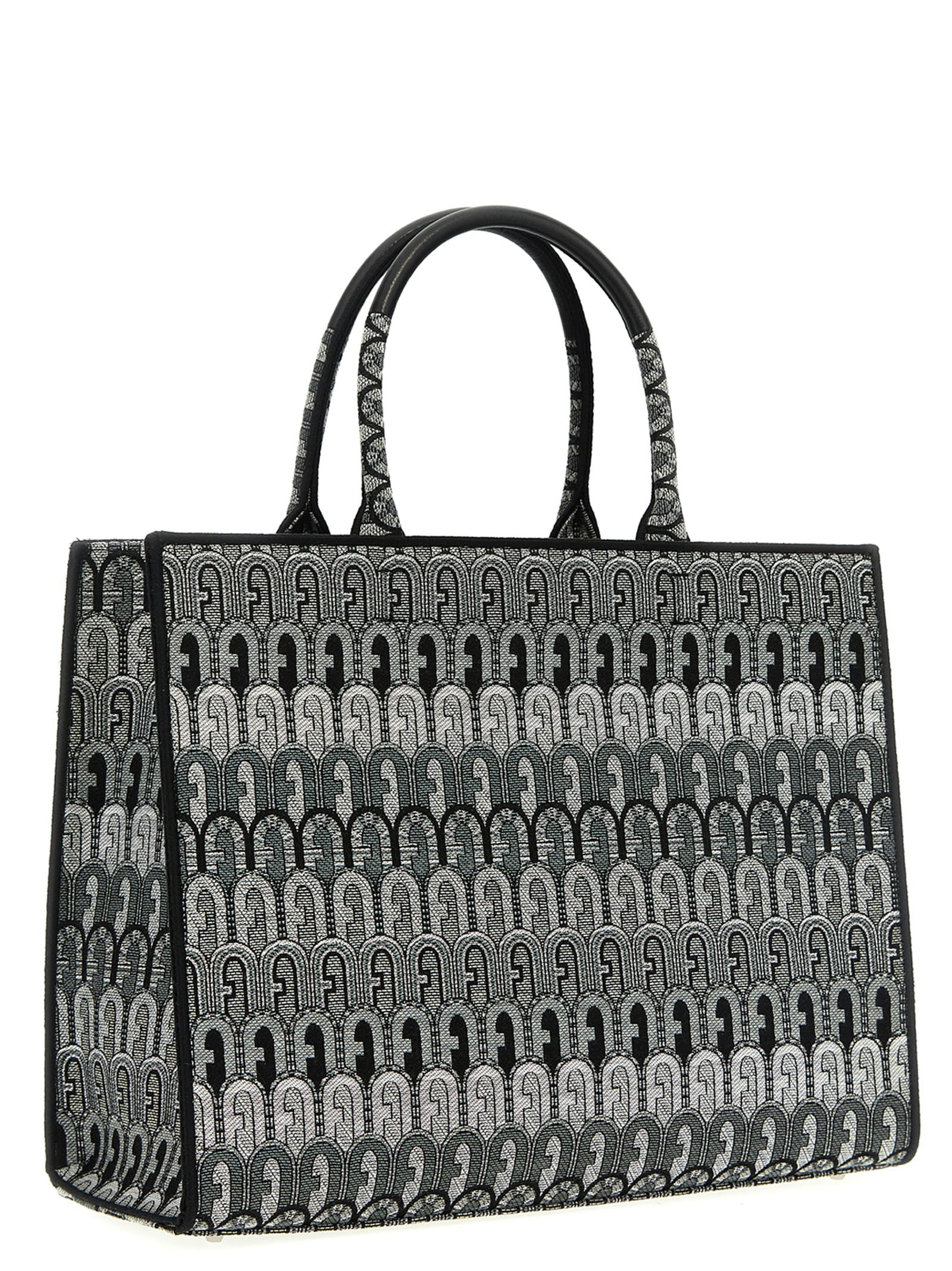 Shop Furla Opportunity L Shopping Bag In Gray