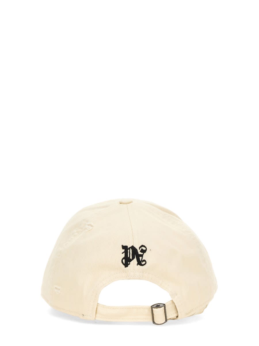 Shop Palm Angels Baseball Hat With Logo In White