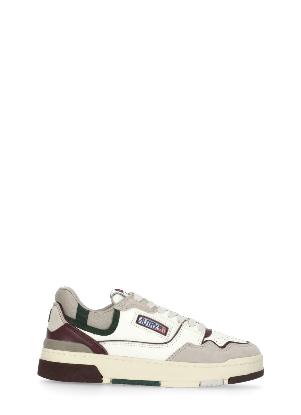 Autry Low Top Leather Sneakers With Raised Sole In Multi