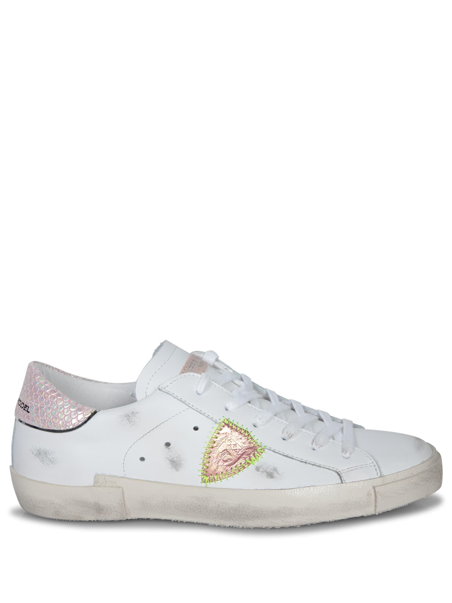 Philippe Model Prsx Low Sneakers In White Leather