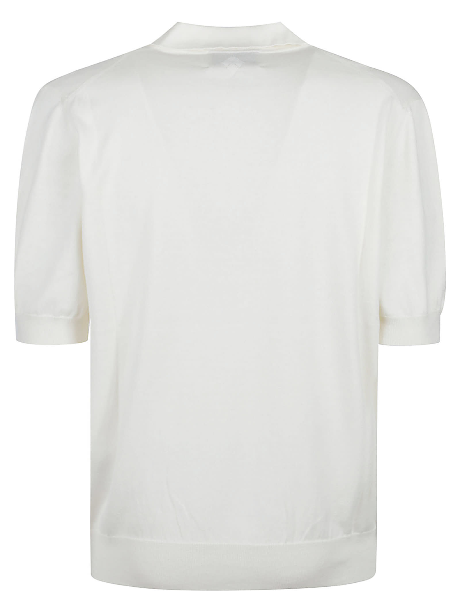 Ballantyne Knit Short-sleeved Polo With Structured Collar