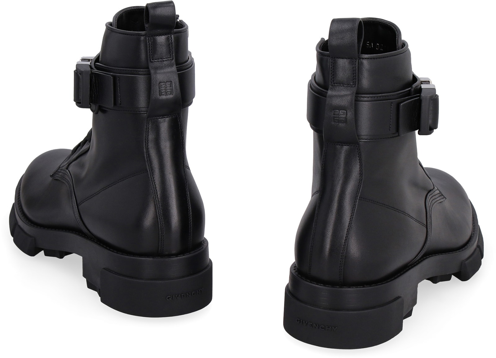Shop Givenchy Terra Leather Ankle Boots In Black