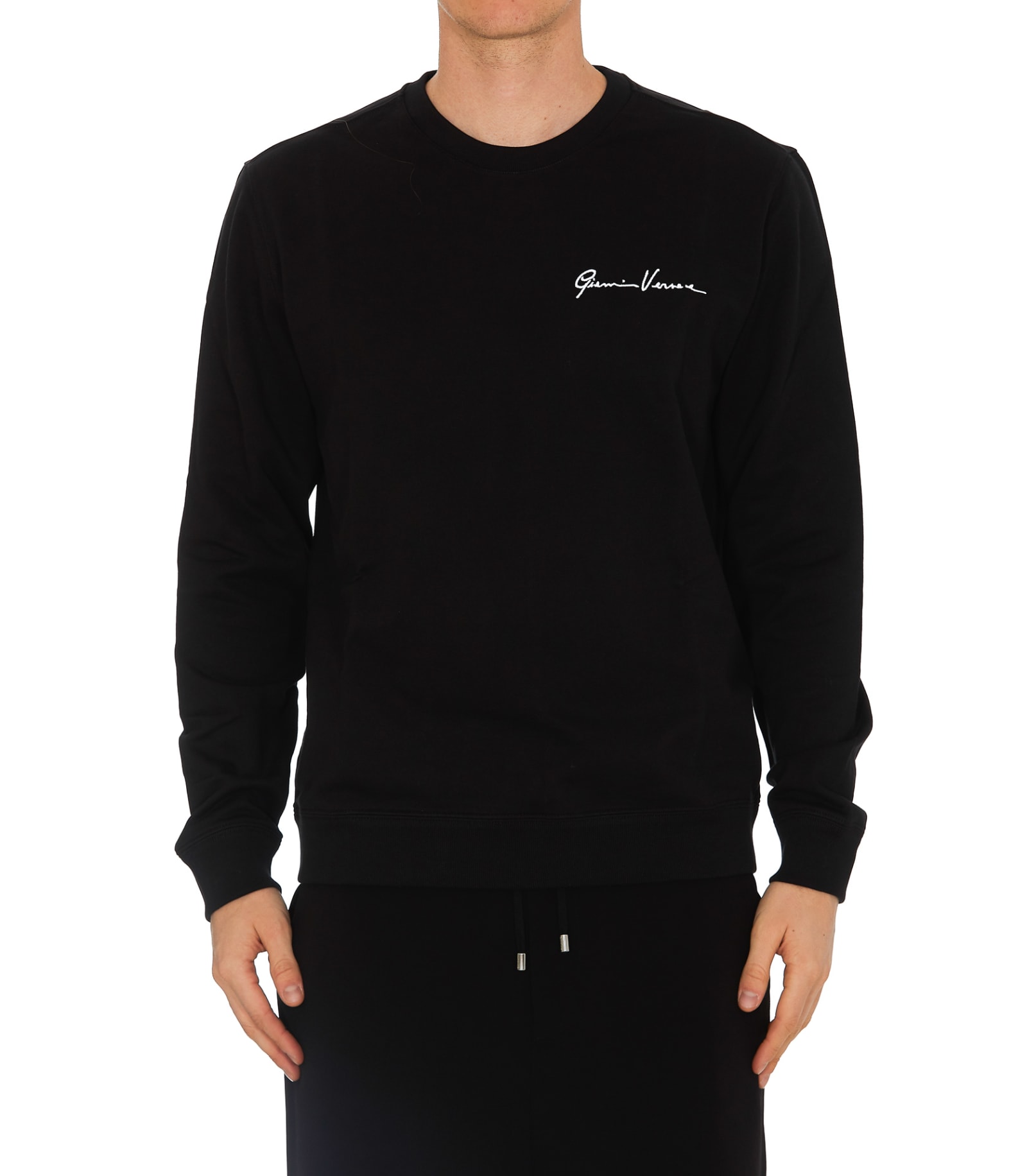VERSACE GV SIGNATURE EMBROIDERY SWEATER,11220421