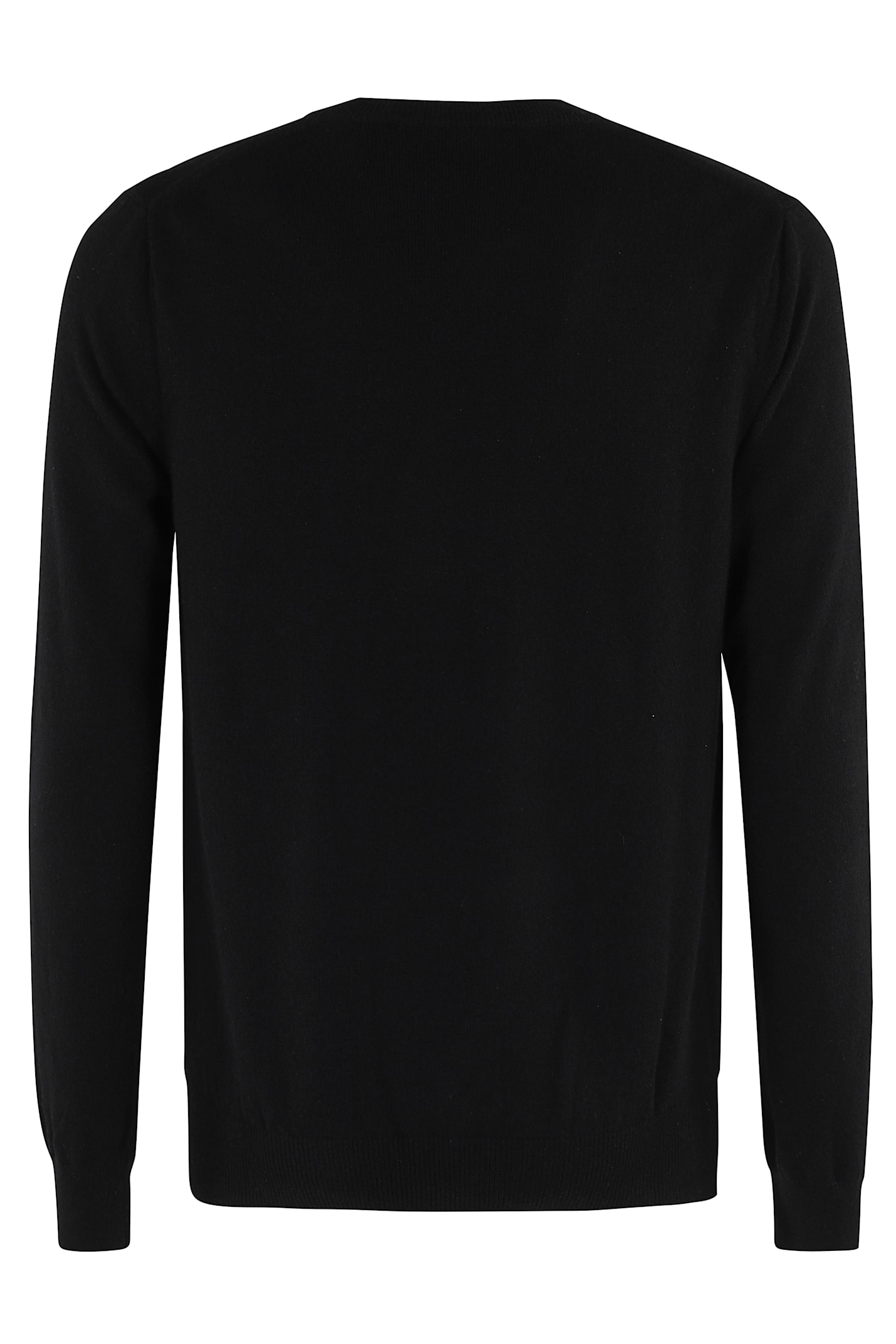Comme Des Garçons Play Emblem Rhinestone-heart Sweater