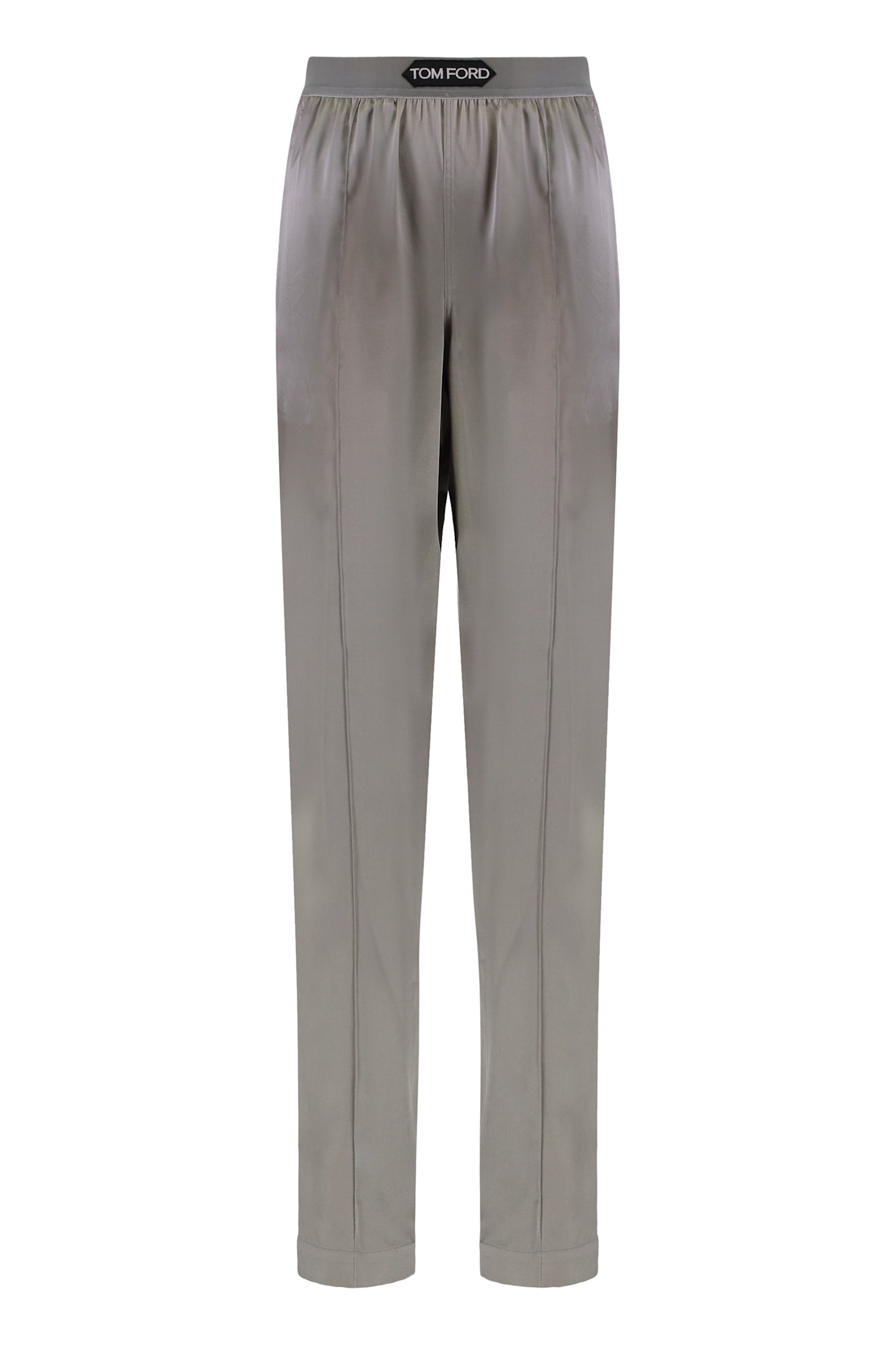 Tom Ford Silk Satin Pijama Pant In Gray