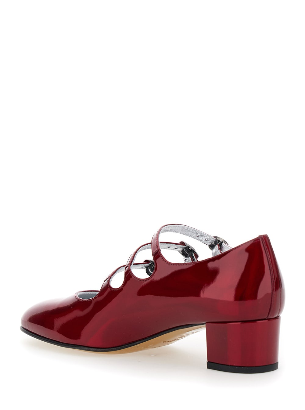 Shop Carel Kira 24 Reflex Red Pumps With Straps In Patent Leather Woman