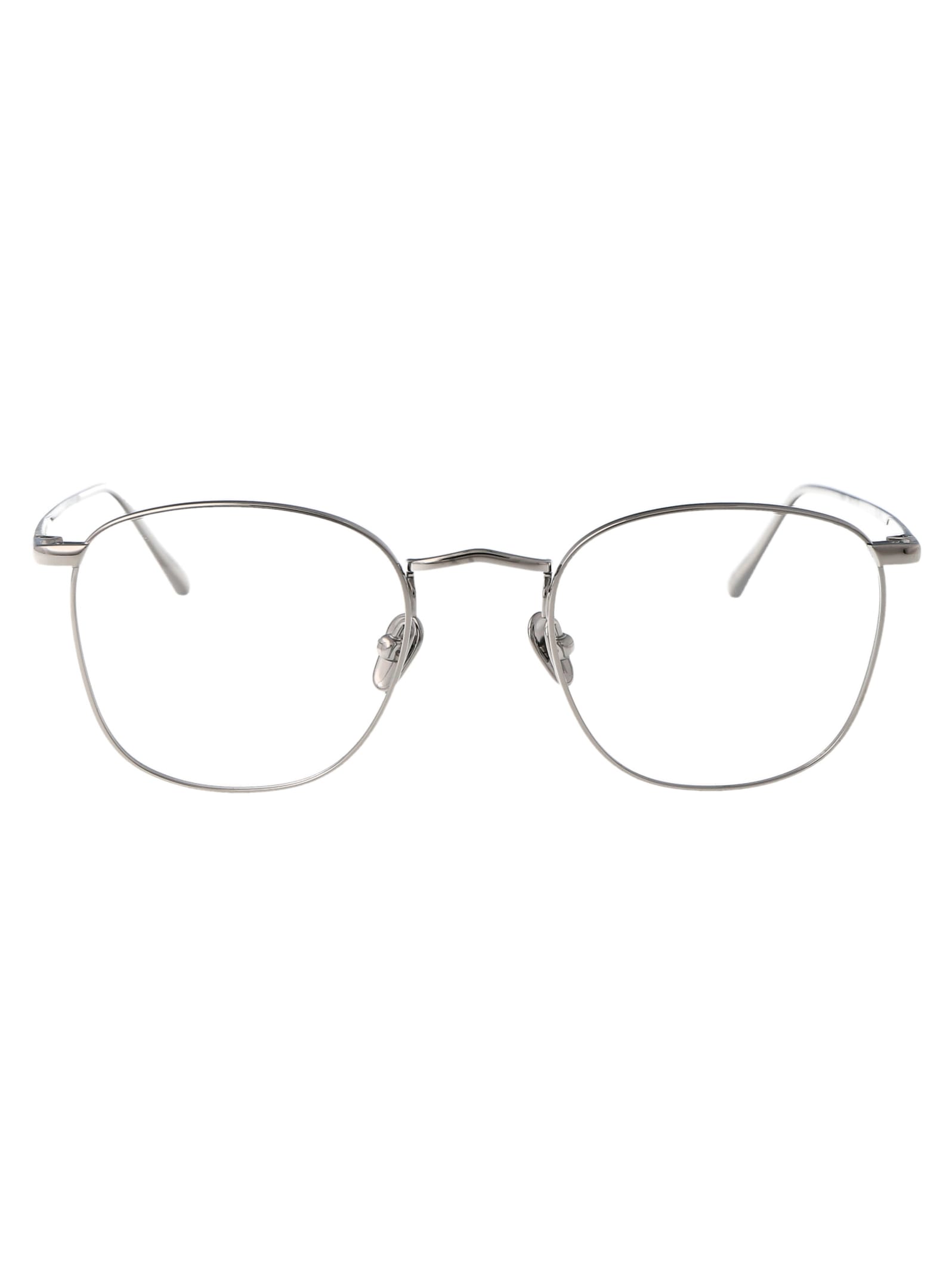 Shop Linda Farrow Simon Glasses In Whitegold/optical