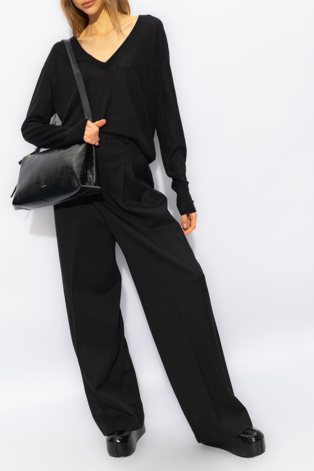 Jil Sander Cashmere Sweater In Black