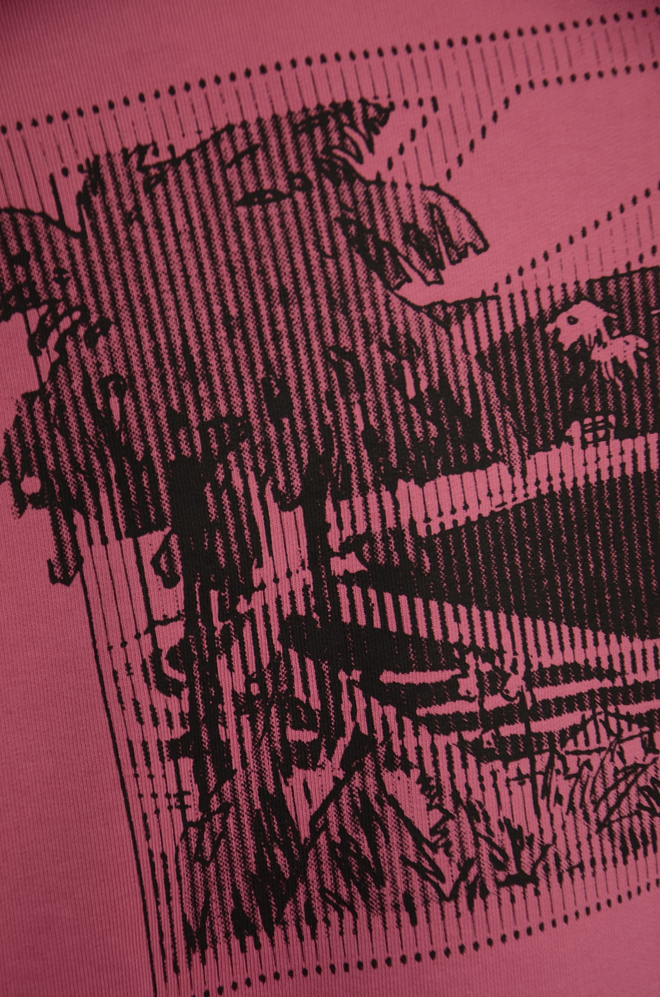 Shop Paccbet Logo Detail Ribbed Hoodie In Pink