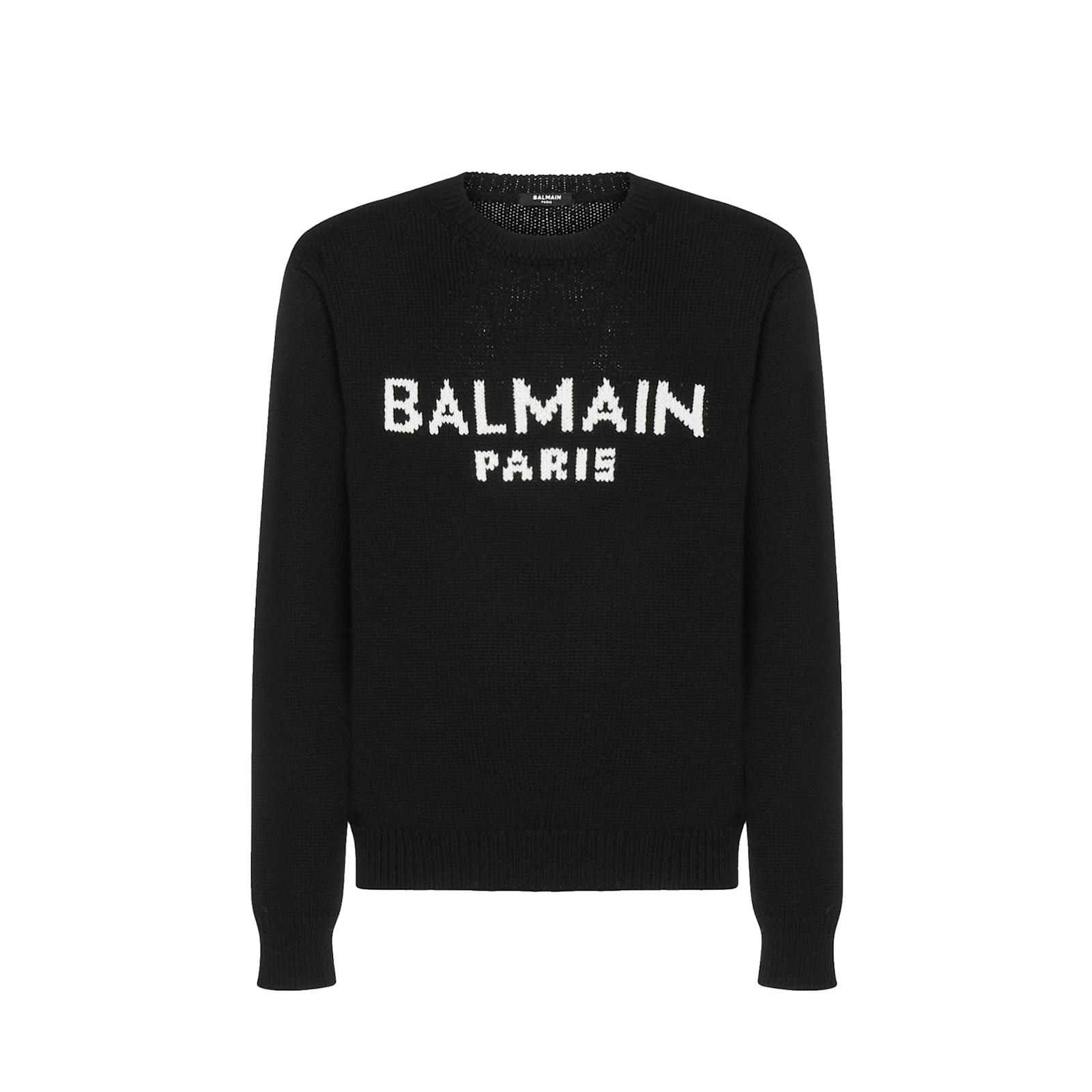 Shop Balmain Logo Sweater In Black