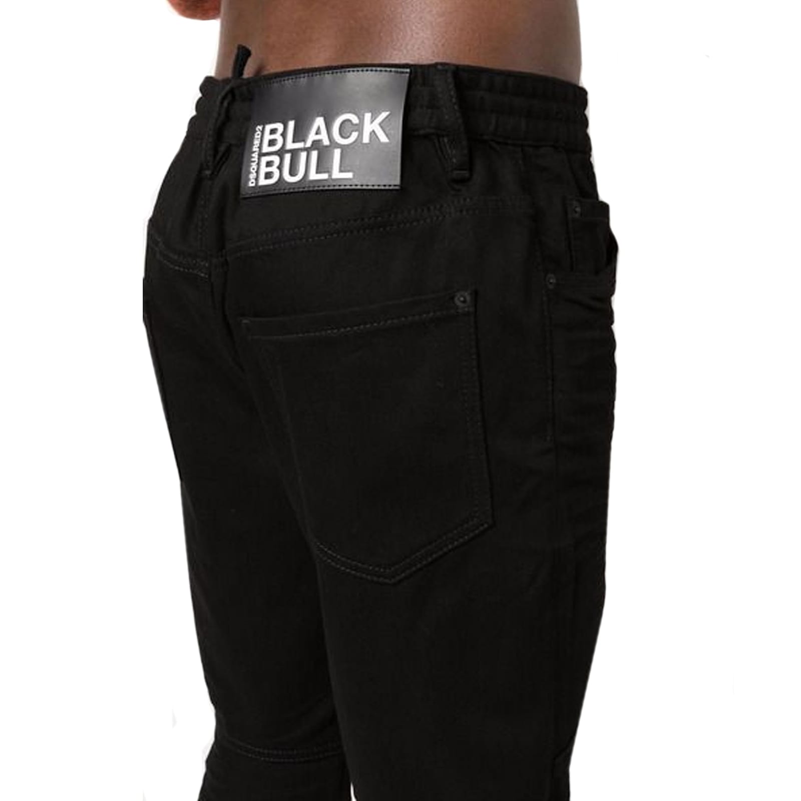 Shop Dsquared2 Black Bull Denim Jeans