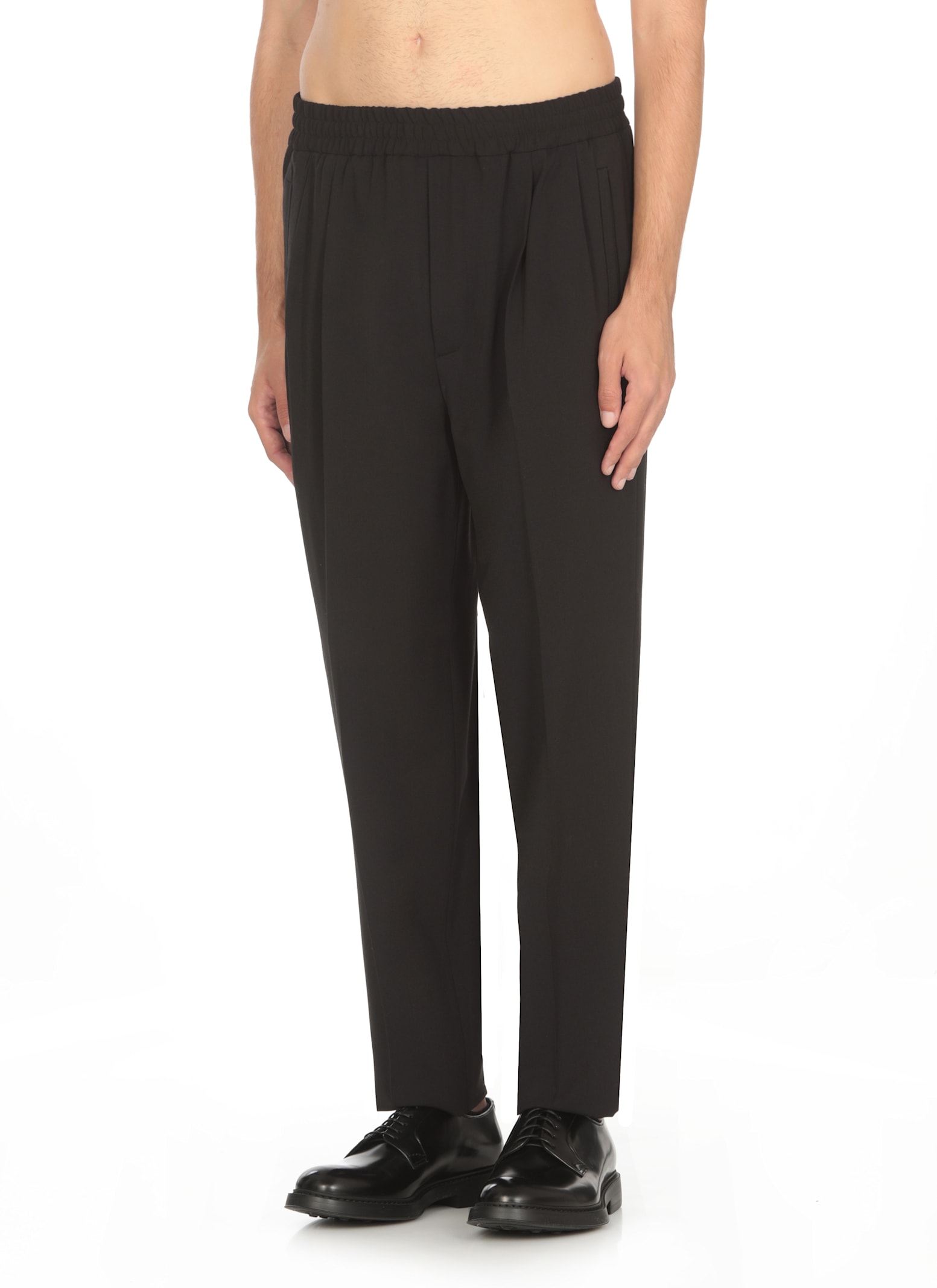 Shop Zegna Wool Pants In Black