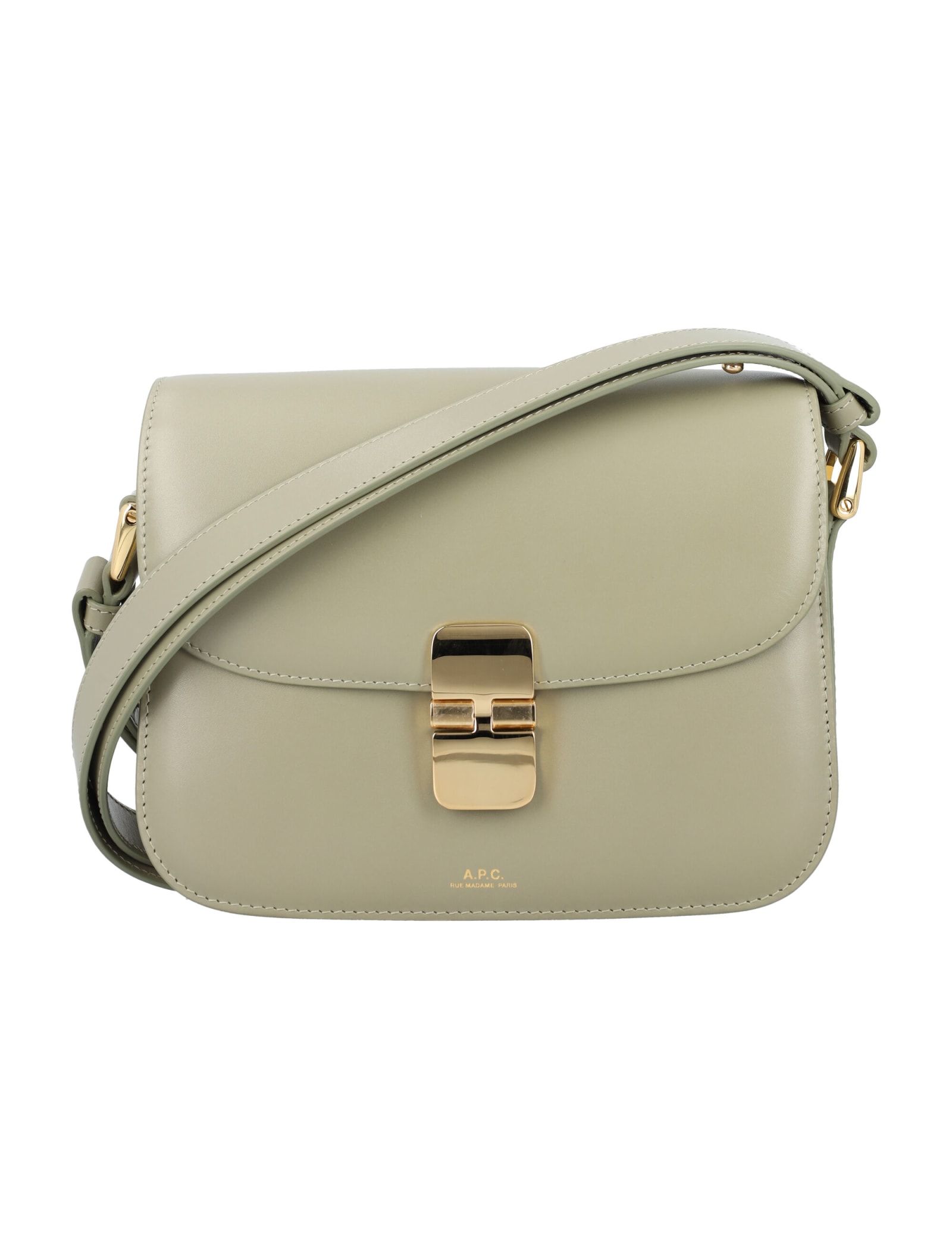 Shop Apc Sac Grace Small Bag In Green Taupe