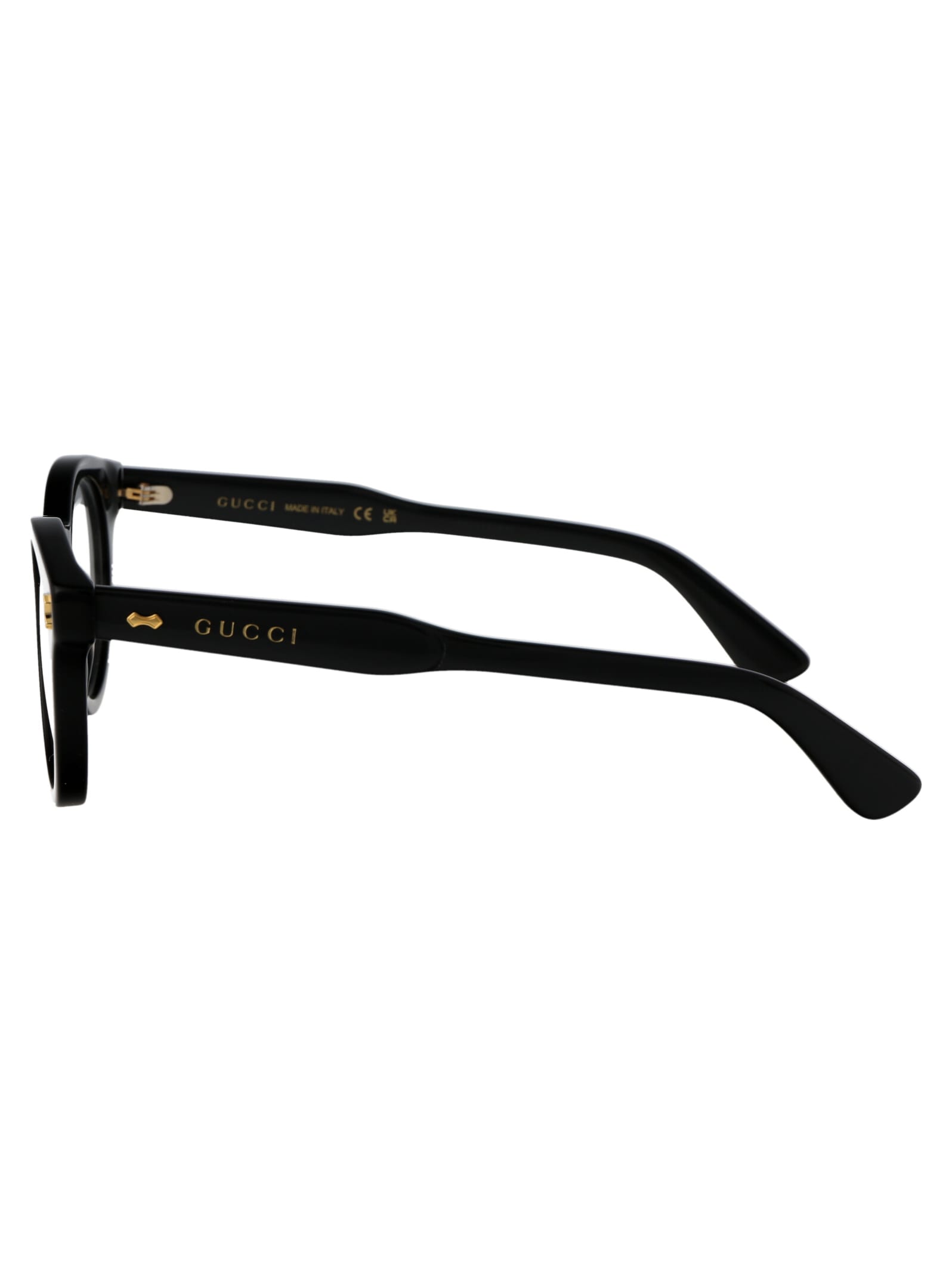 Shop Gucci Gg1266o Glasses In 001 Black Black Transparent