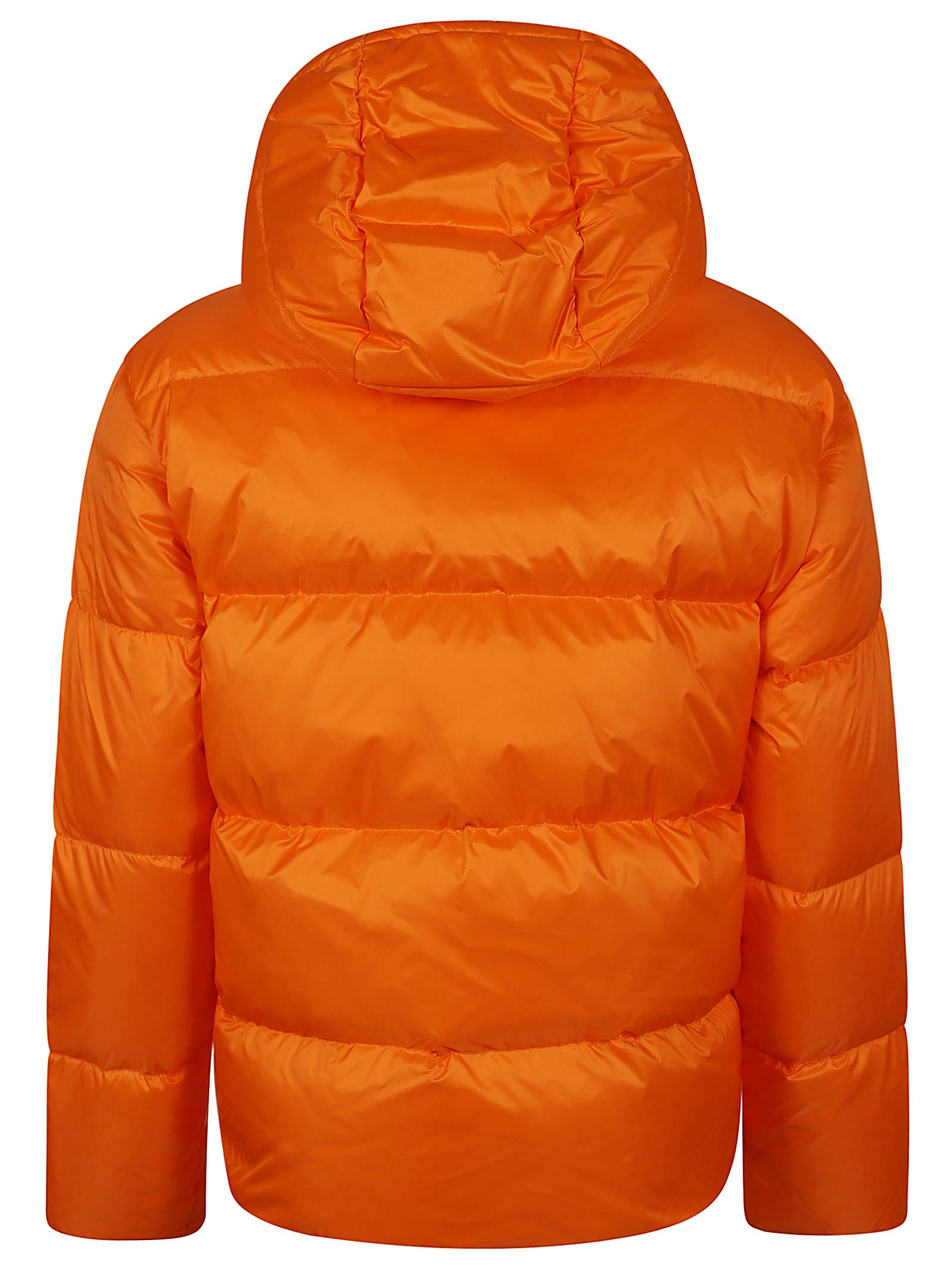 Polo Ralph Lauren Water-repellent Quilted Down Jacket Hood In Wiv Orange