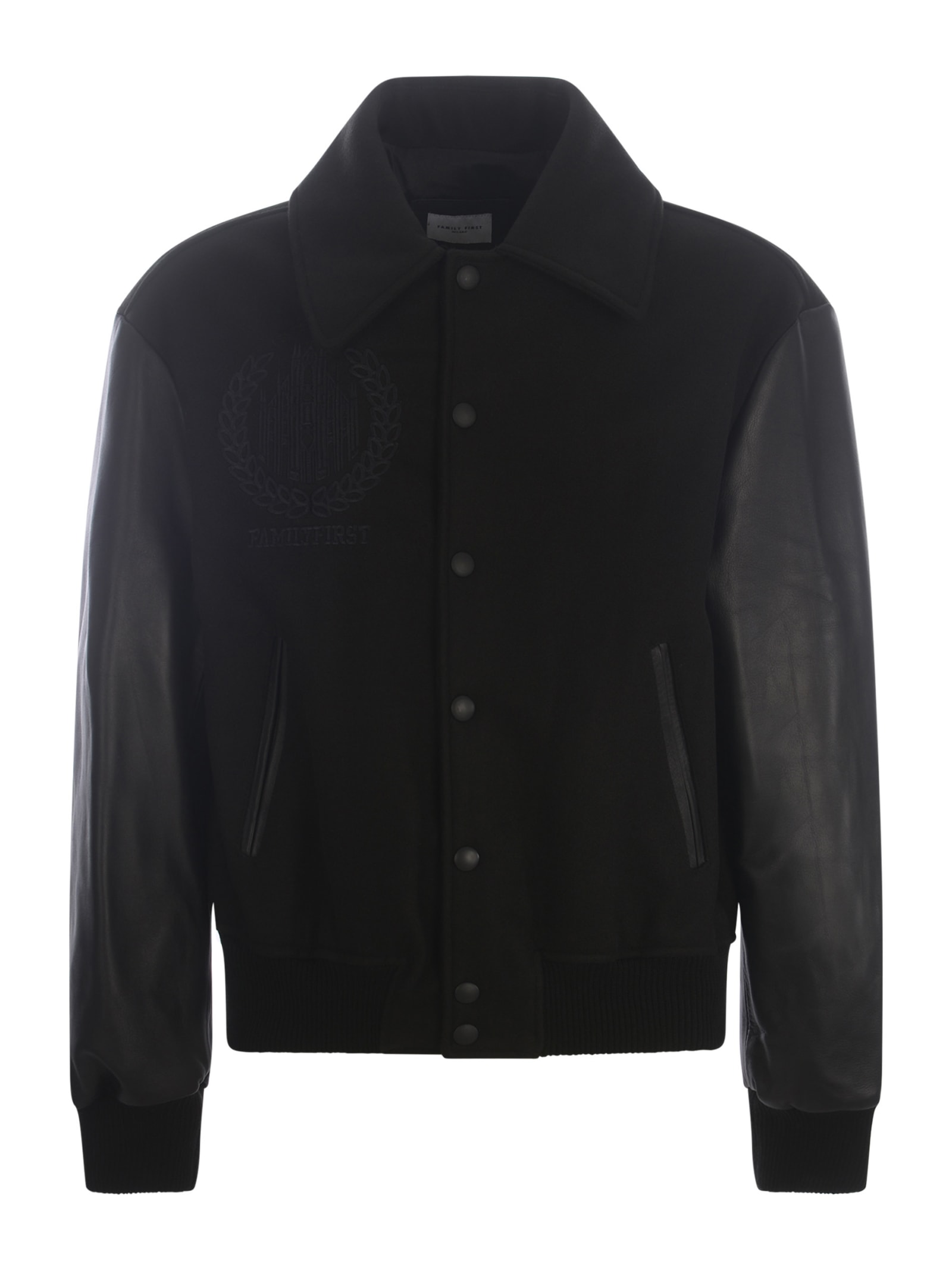 Family First Milano College Jacket Family First In Polyester In Nero