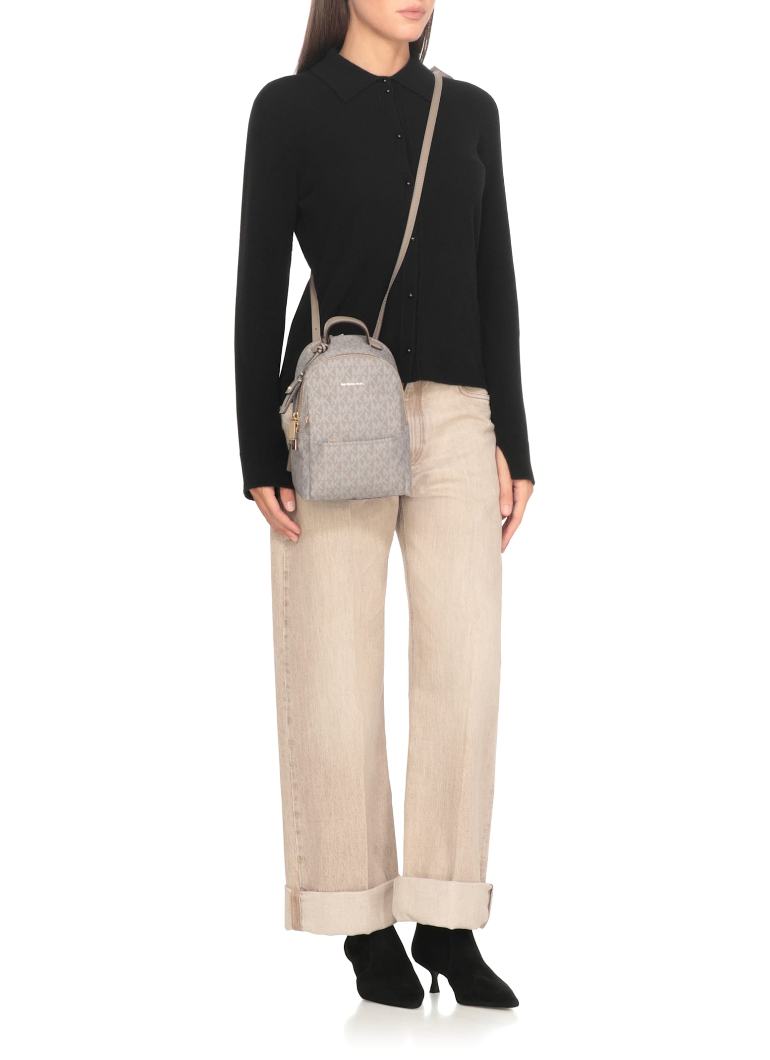Michael Michael Kors Sable Backpack In White