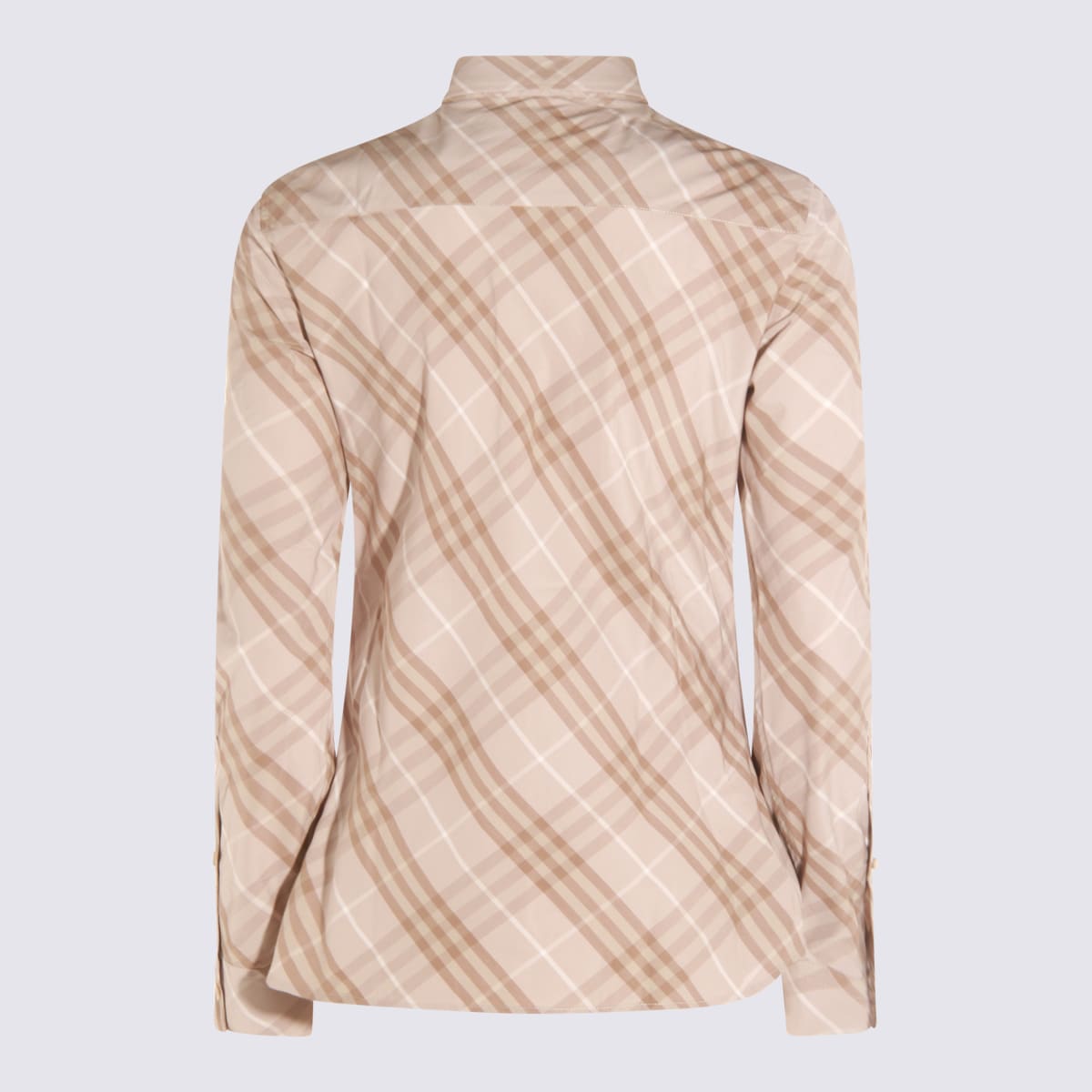 Burberry Shirts Stone Grey Ip Check In Neutral