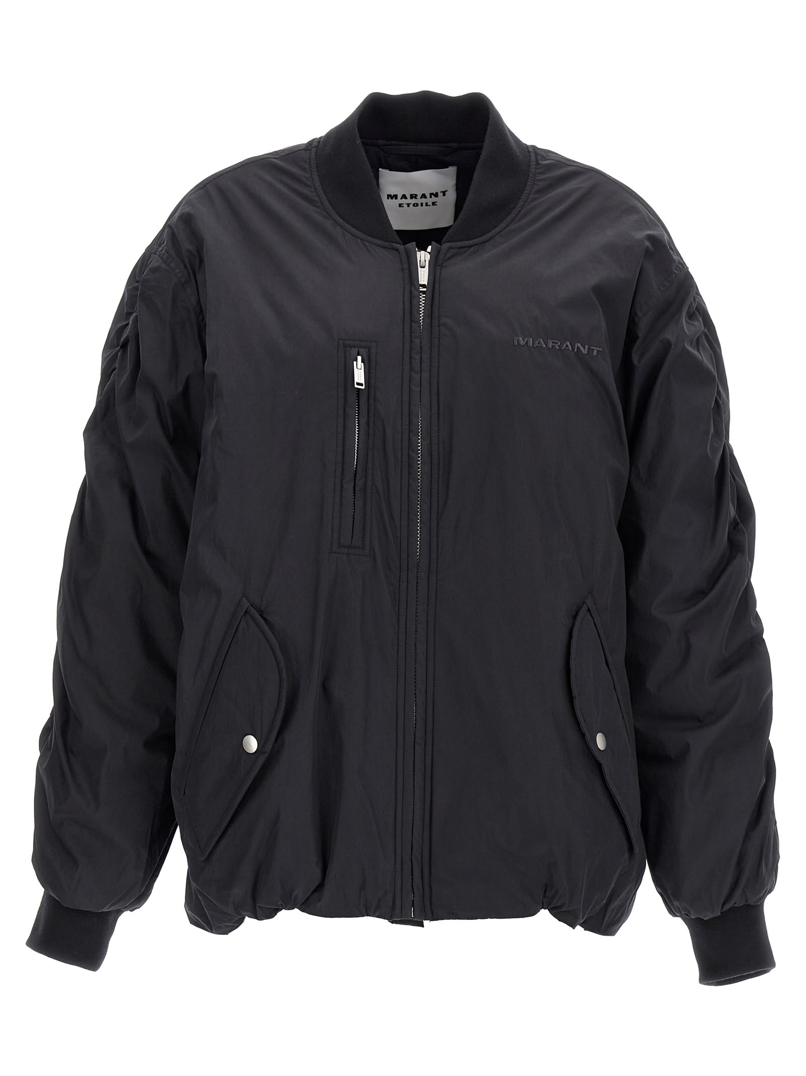 Shop Marant Etoile Coleen Bomber Jacket In Black