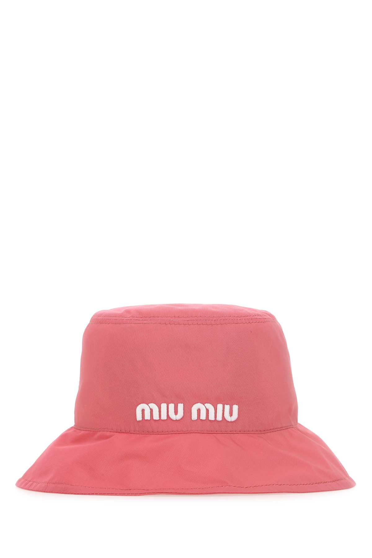 Shop Miu Miu Pink Polyester Blend Hat In F0638