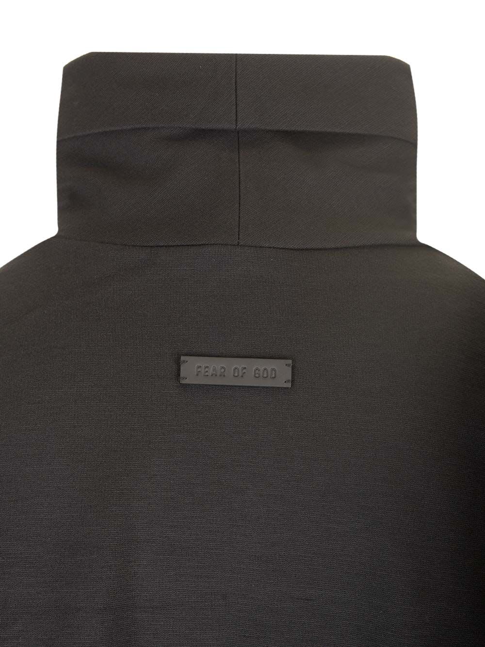 Shop Fear Of God Milano High Neck Tee T-shirt In Black