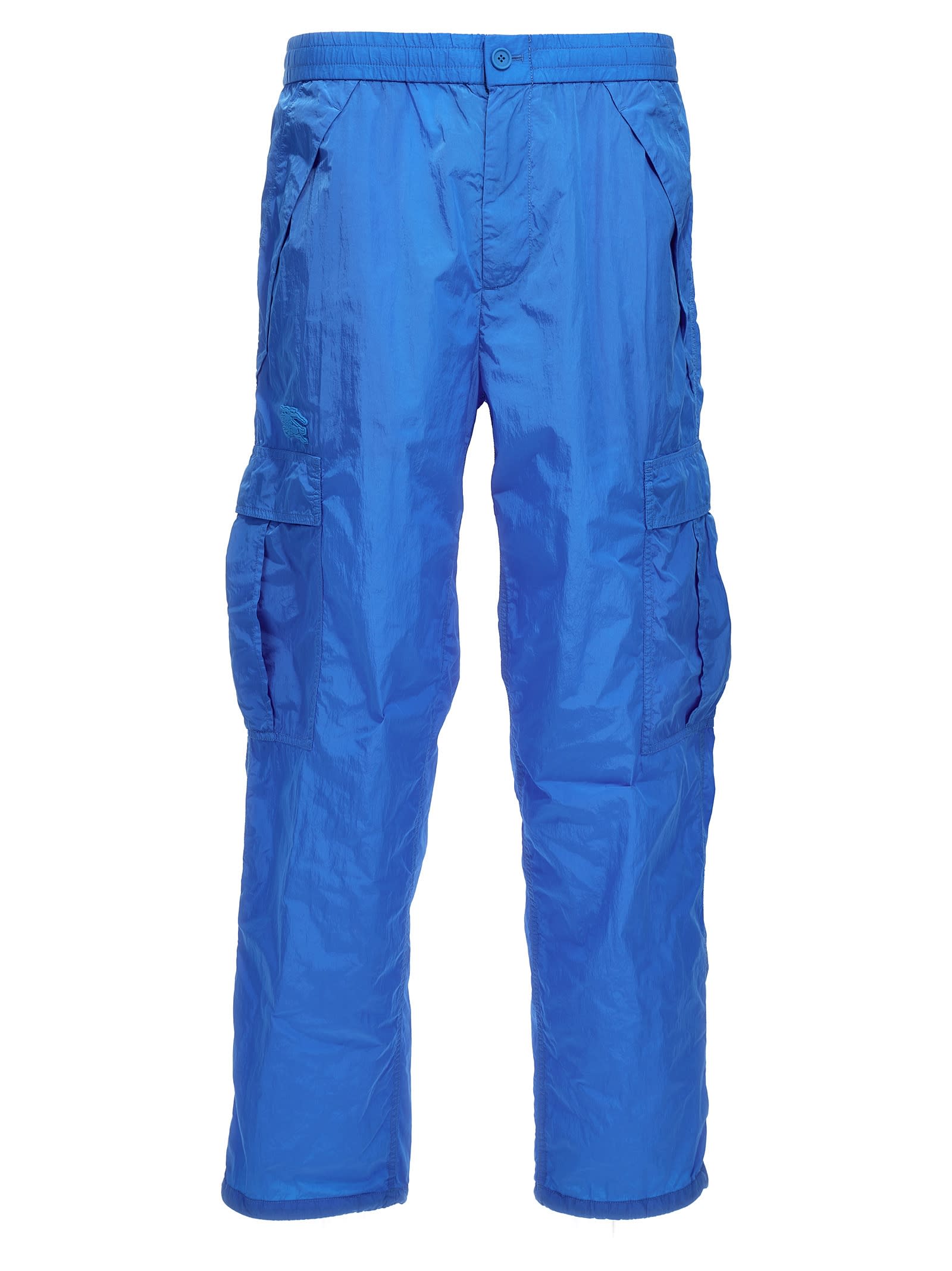 Shop Burberry Capleton Pants In Light Blue
