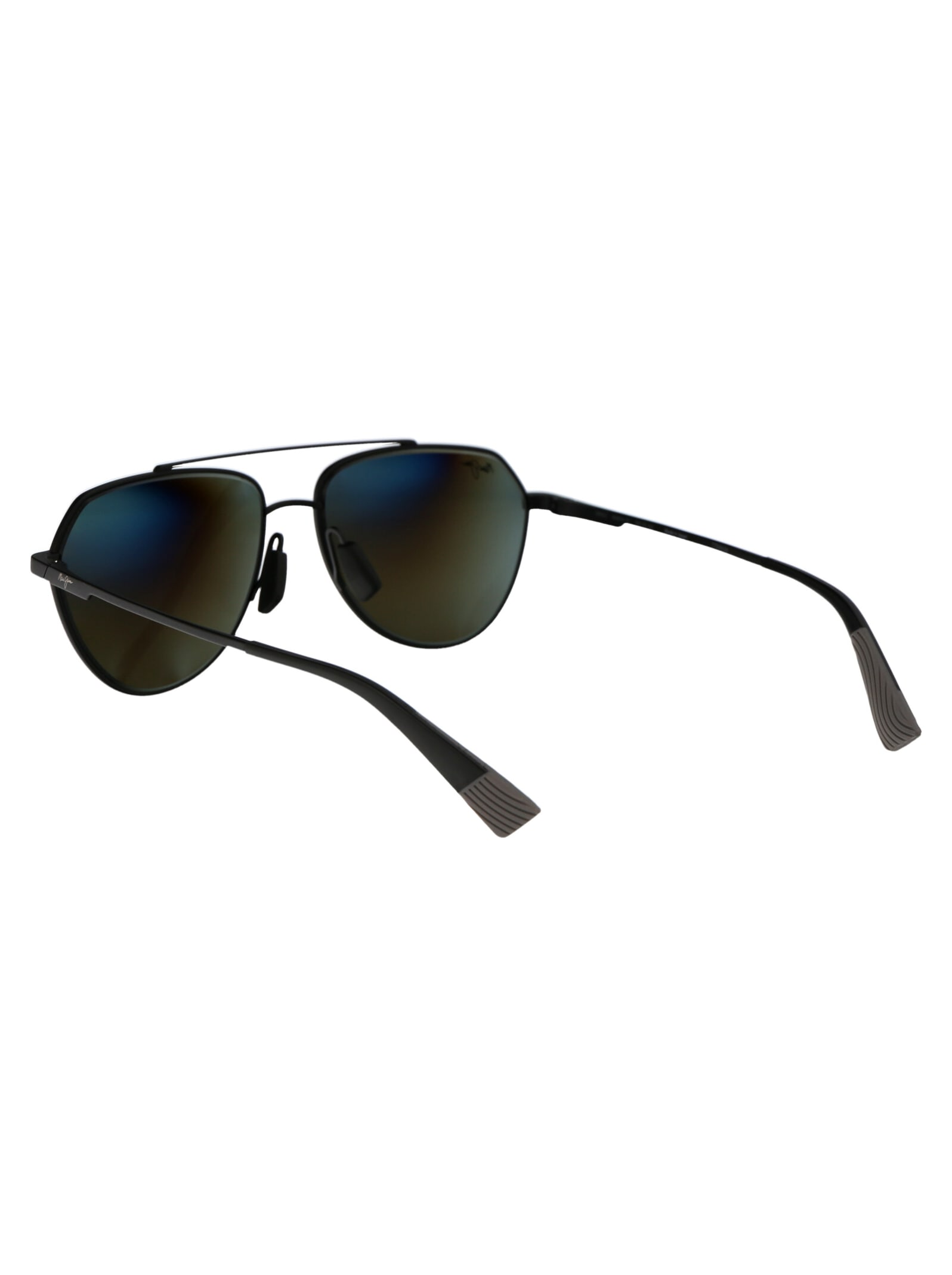 Shop Maui Jim Waiwai Sunglasses In 02 Grey Waiwai Matte Black W/ Grey